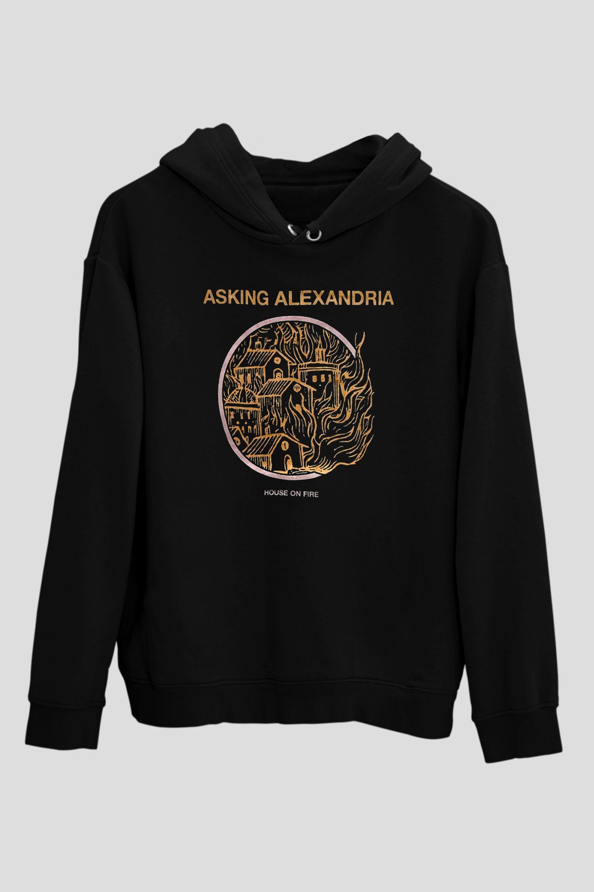 Asking Alexandria Siyah Unisex Kapüşonlu Sweatshirt