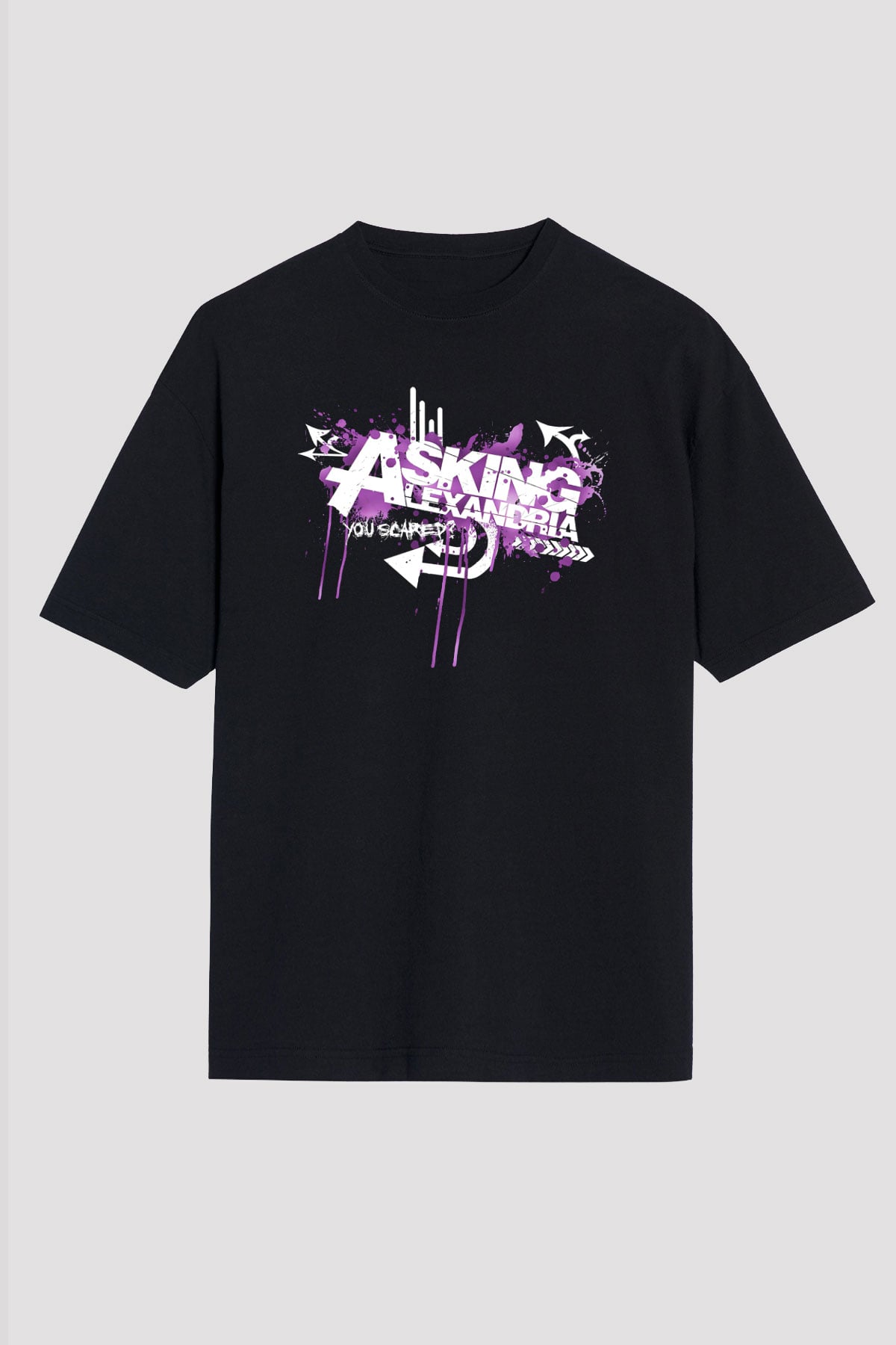 Asking Alexandria Siyah Unisex Oversize Tişört T-Shirt