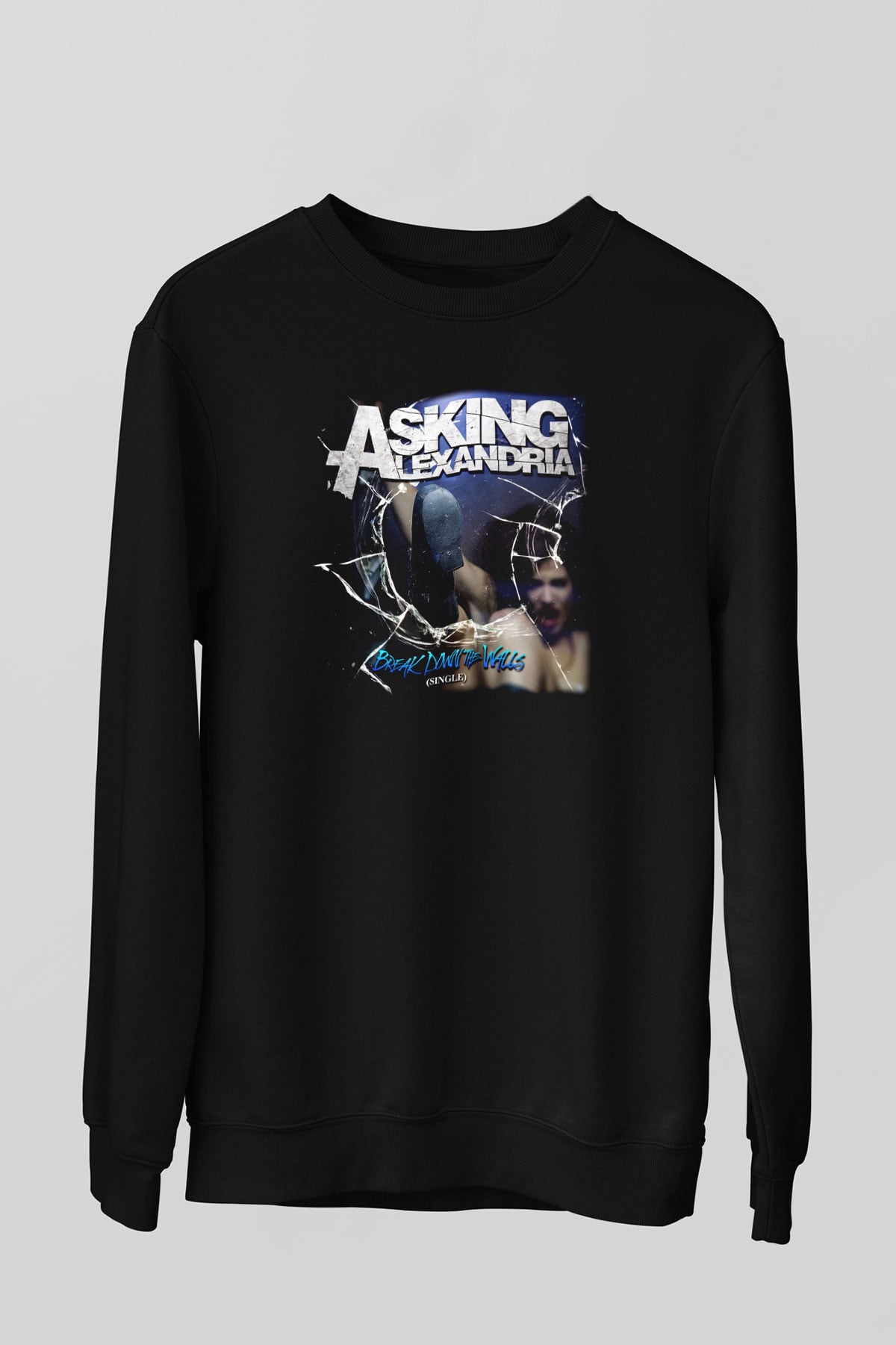 Asking Alexandria Siyah Unisex Sweatshirt