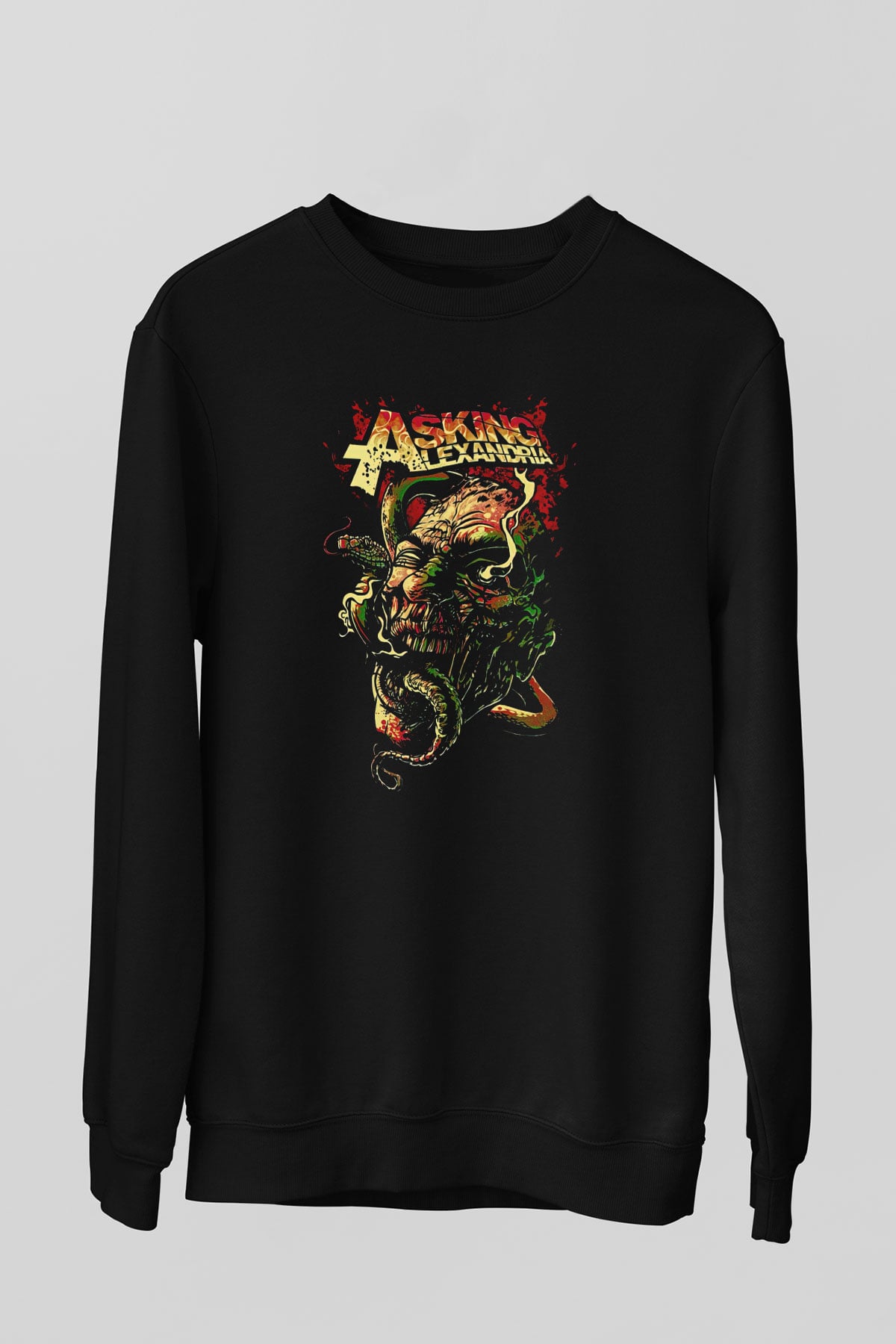 Asking Alexandria Siyah Unisex Sweatshirt