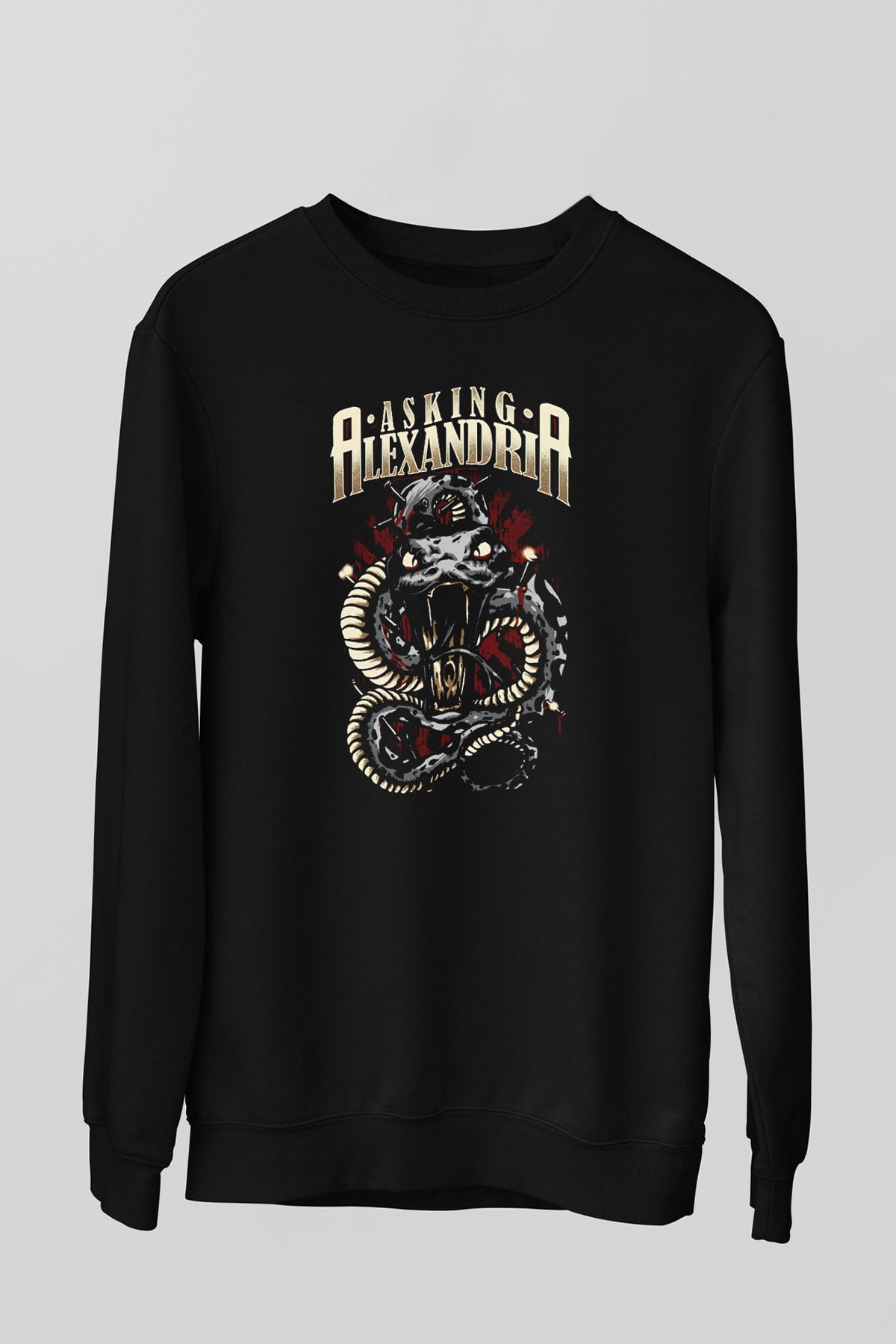 Asking Alexandria Siyah Unisex Sweatshirt