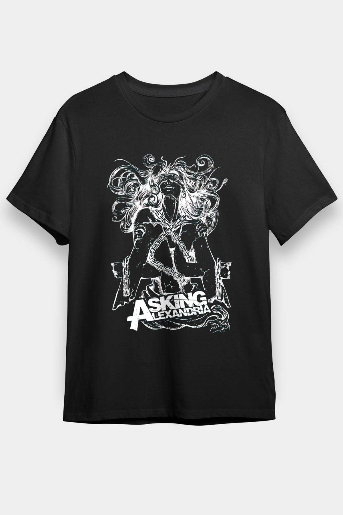 Asking Alexandria Siyah Unisex Tişört T-Shirt - TişörtFabrikası