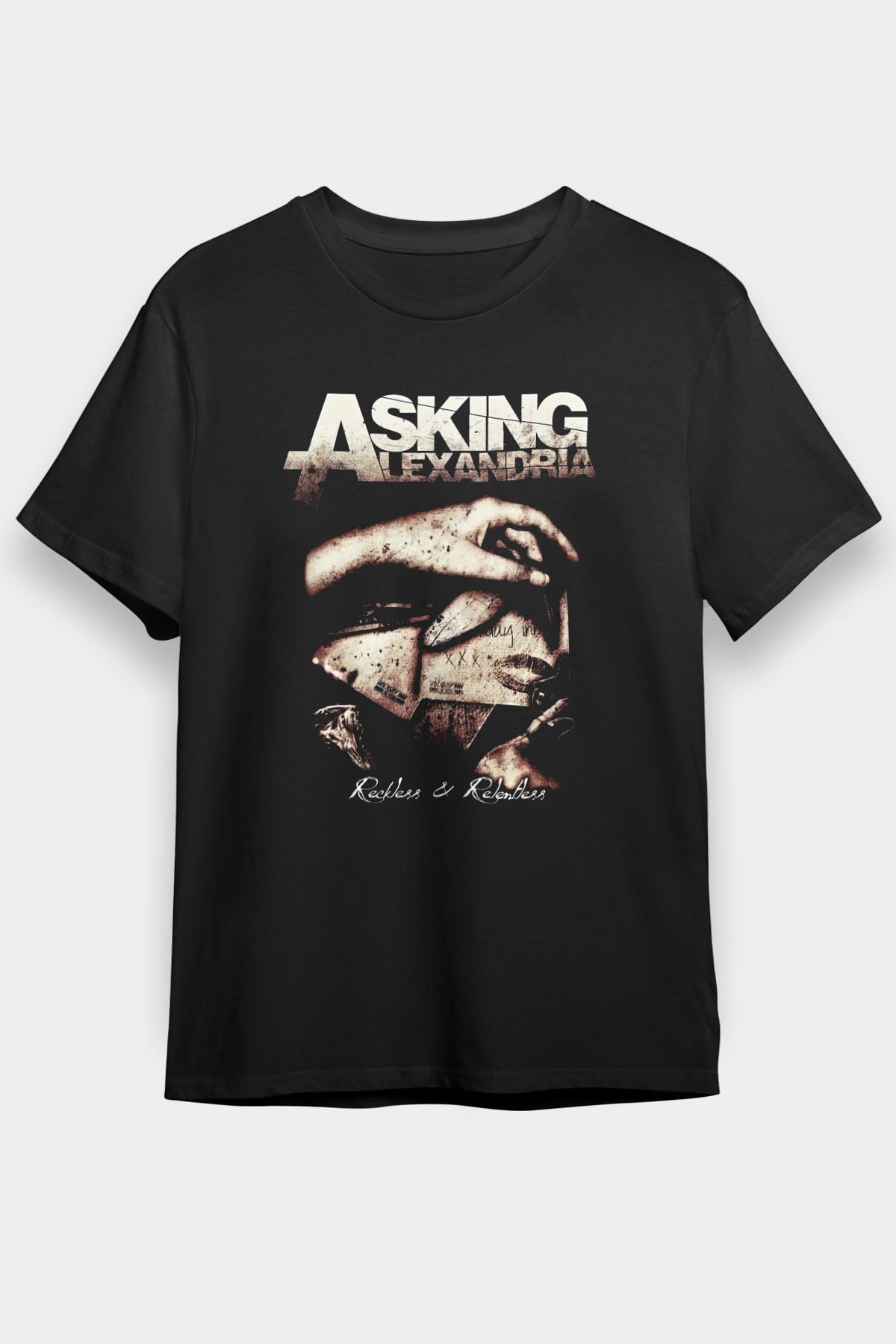 Asking Alexandria Siyah Unisex Tişört T-Shirt - TişörtFabrikası