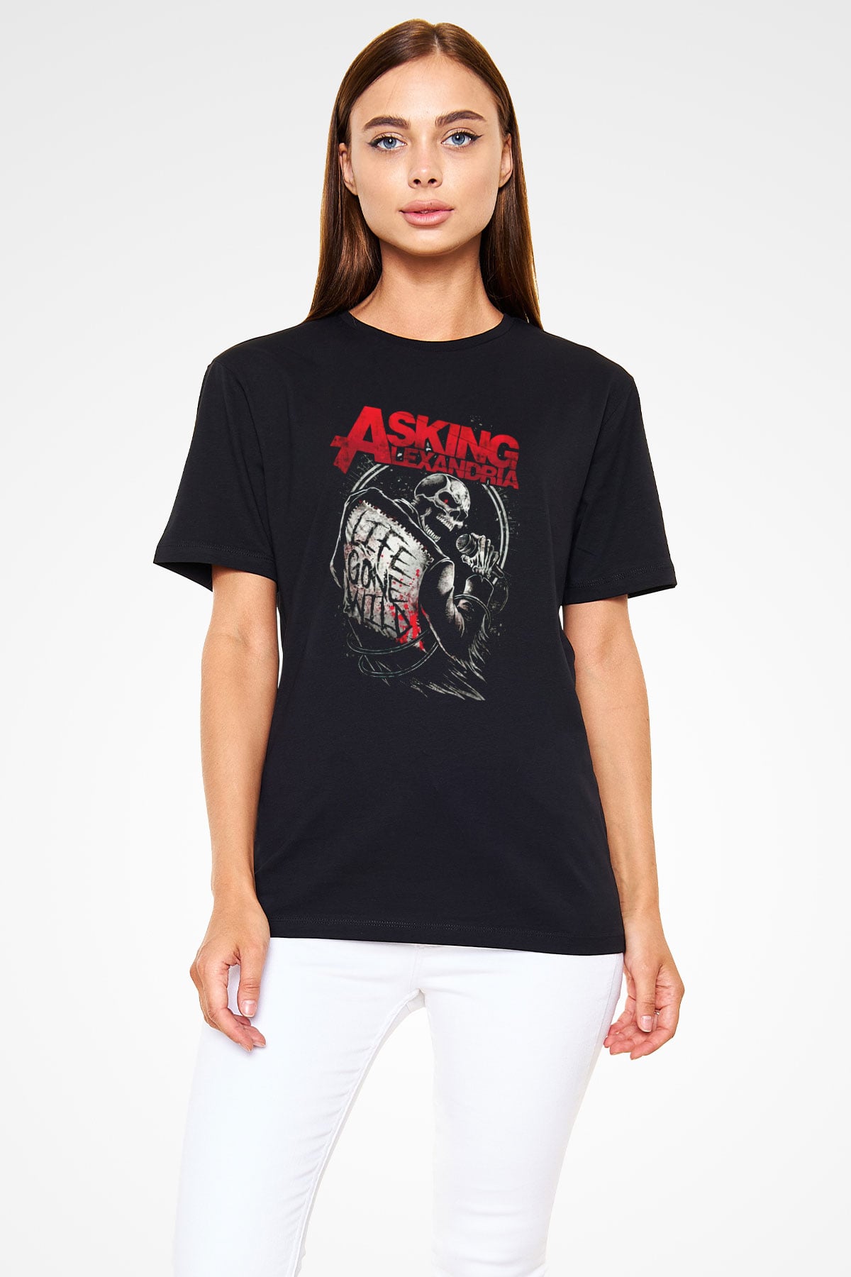 Asking Alexandria Siyah Unisex Tişört T-Shirt - TişörtFabrikası