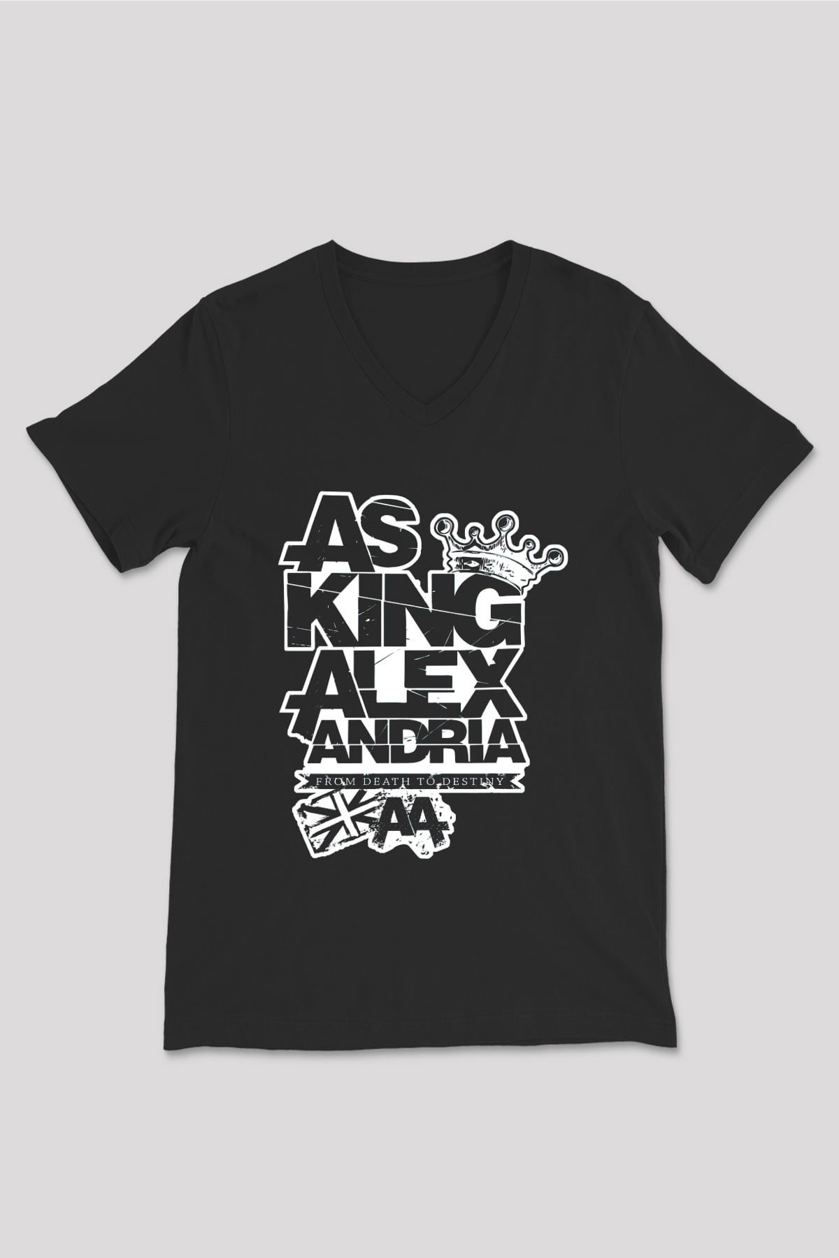 Asking Alexandria Siyah Unisex V Yaka Tişört T-Shirt