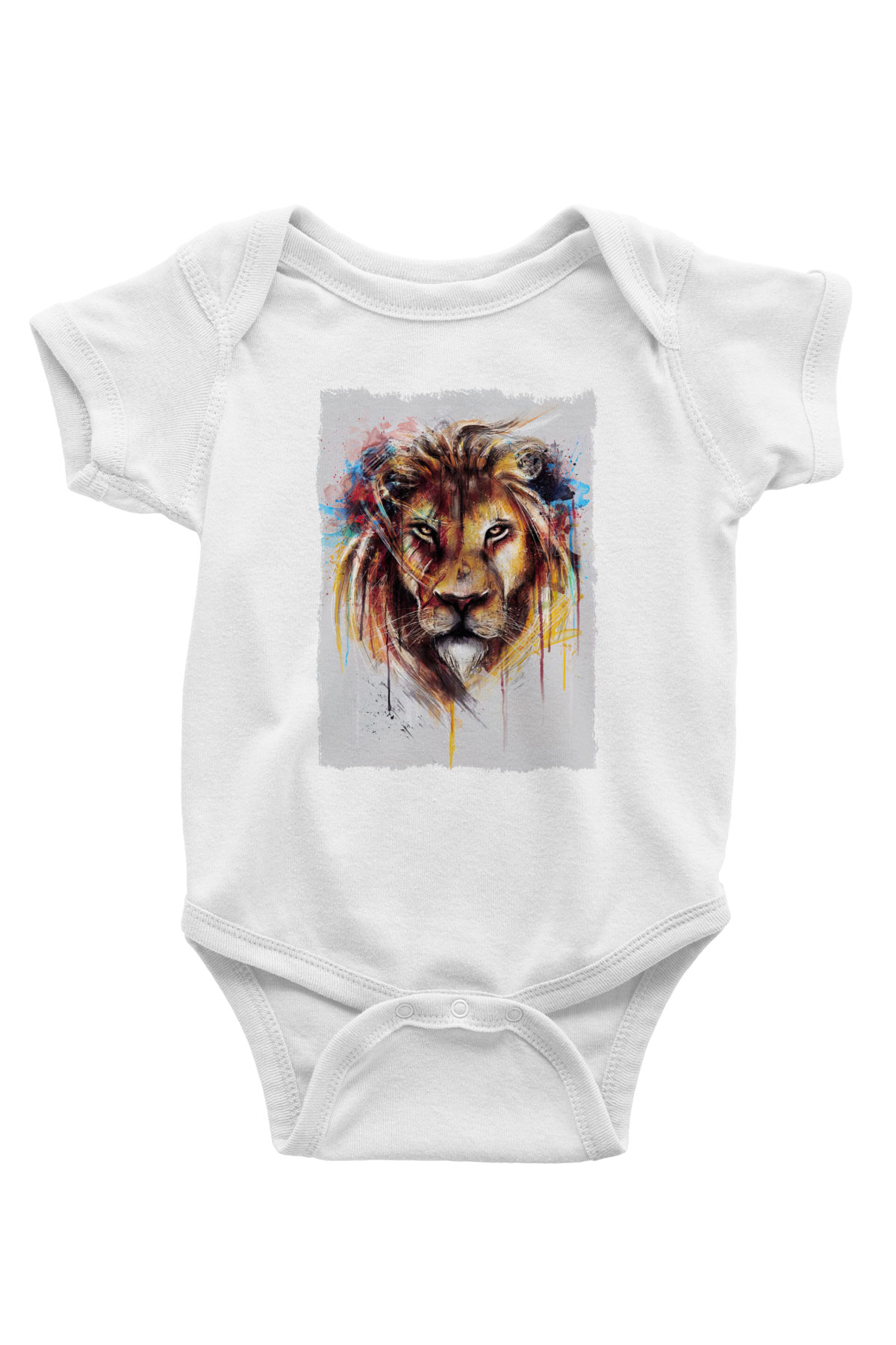 Aslan Beyaz Bebek Body - Zıbın