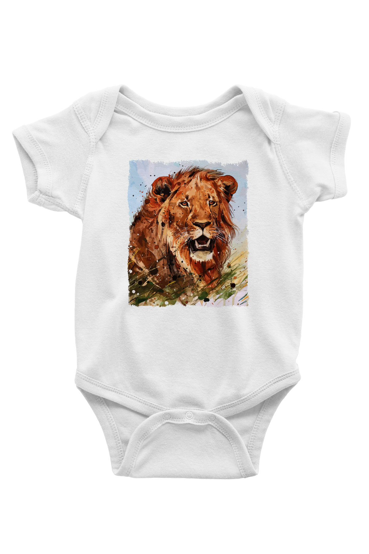 Aslan Beyaz Bebek Body - Zıbın