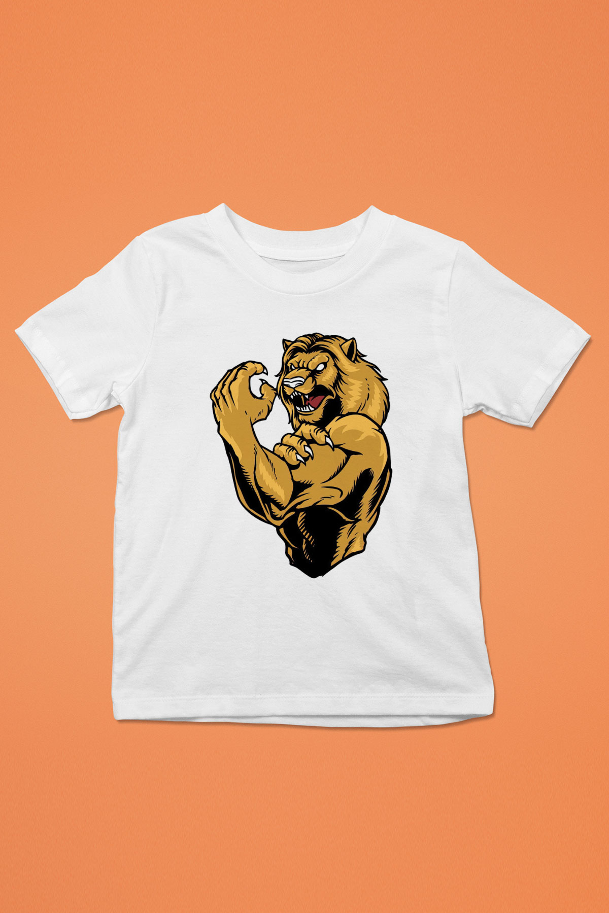 Aslan Beyaz Unisex Çocuk Tişört