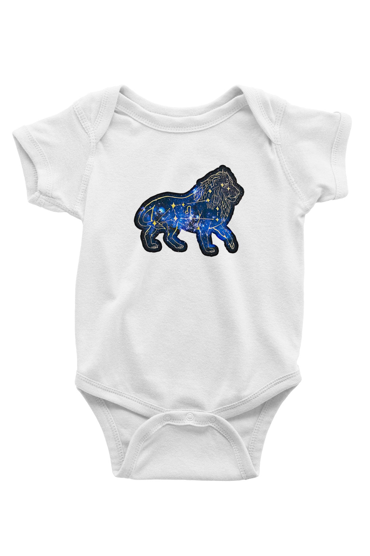 Aslan Burcu Baskılı Beyaz Unisex Bebek Body - Zıbın