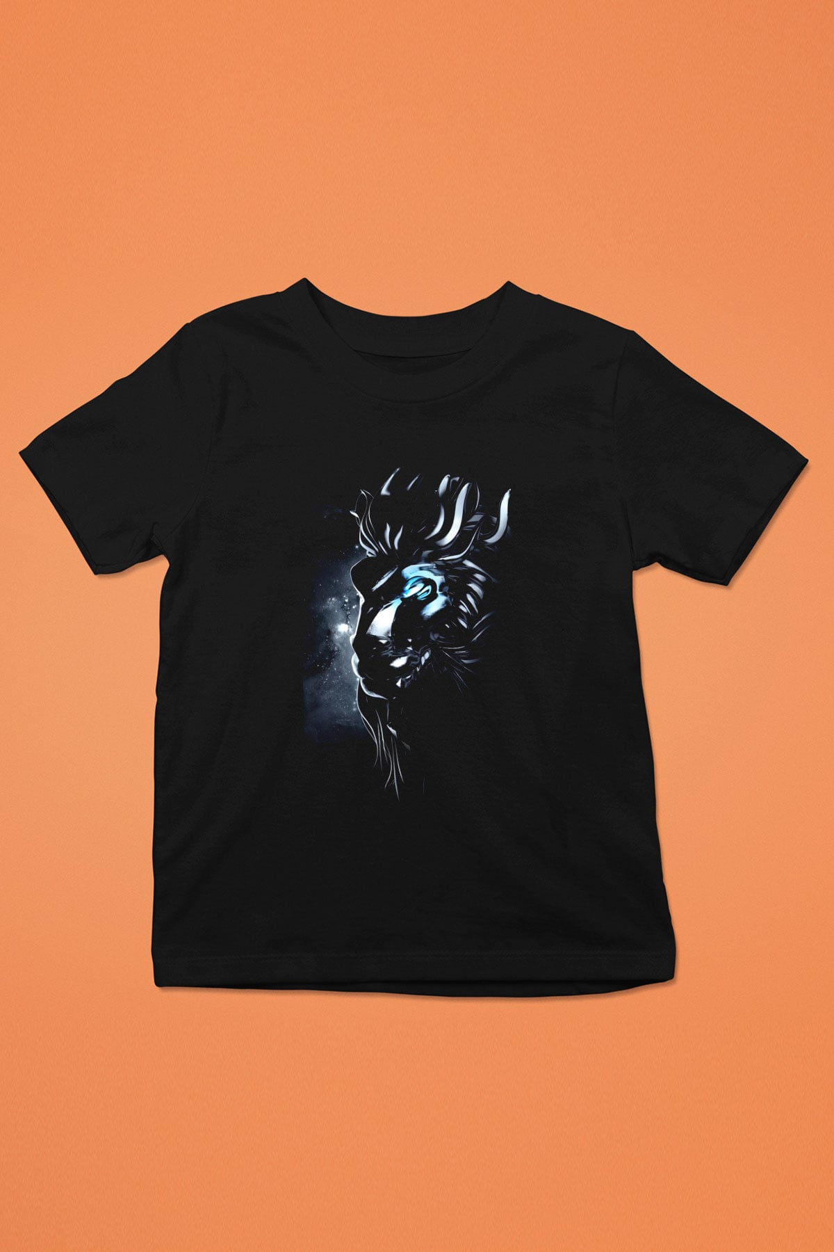 Aslan Siyah Unisex Çocuk Tişört