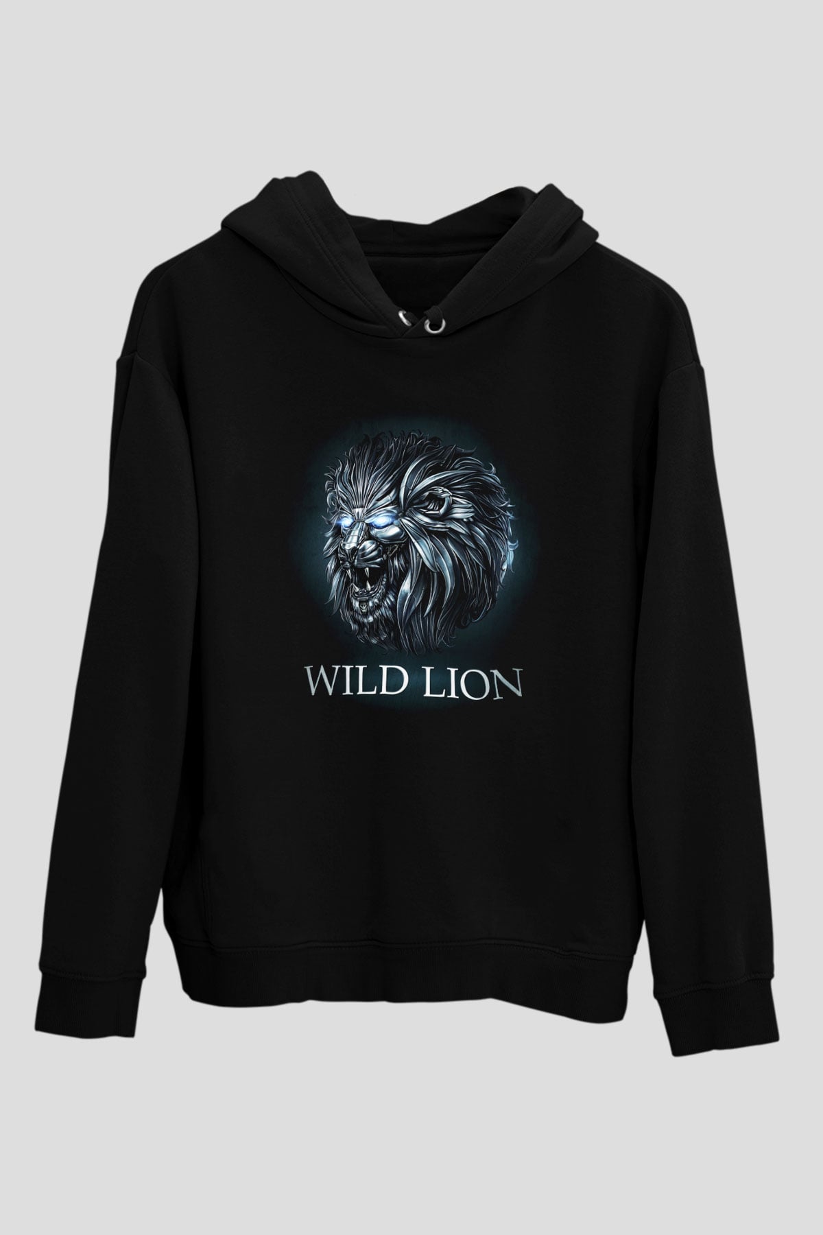 Aslan Siyah Unisex Hoodie