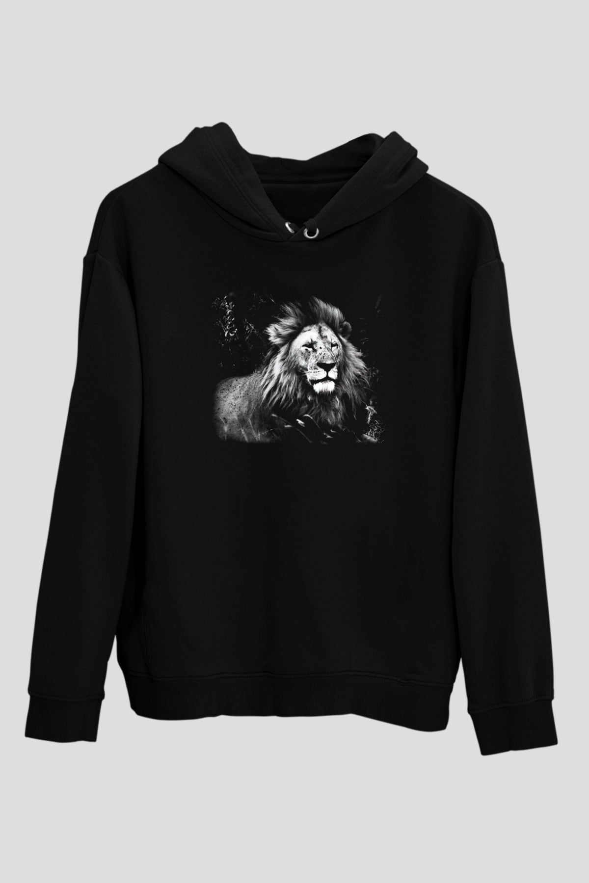 Aslan Siyah Unisex Hoodie