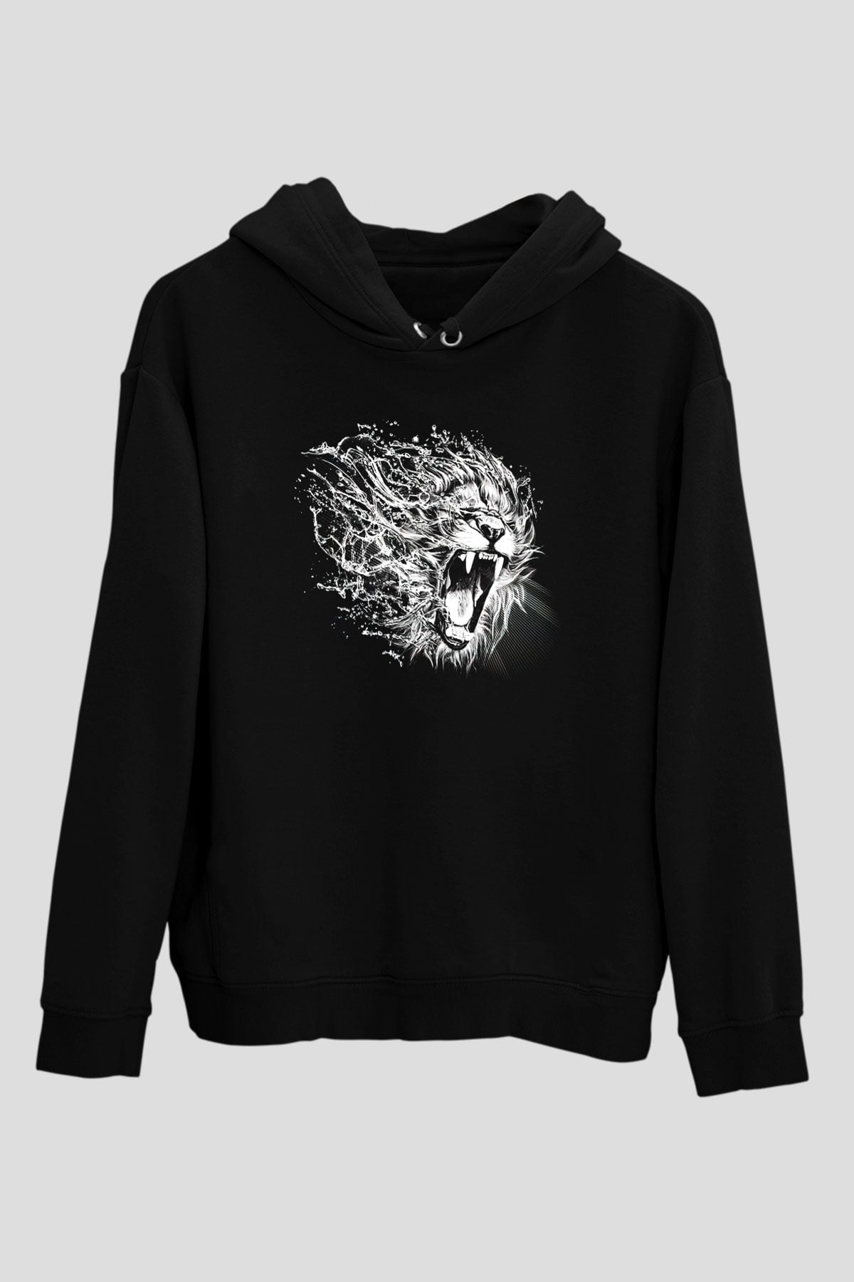 Aslan Siyah Unisex Hoodie