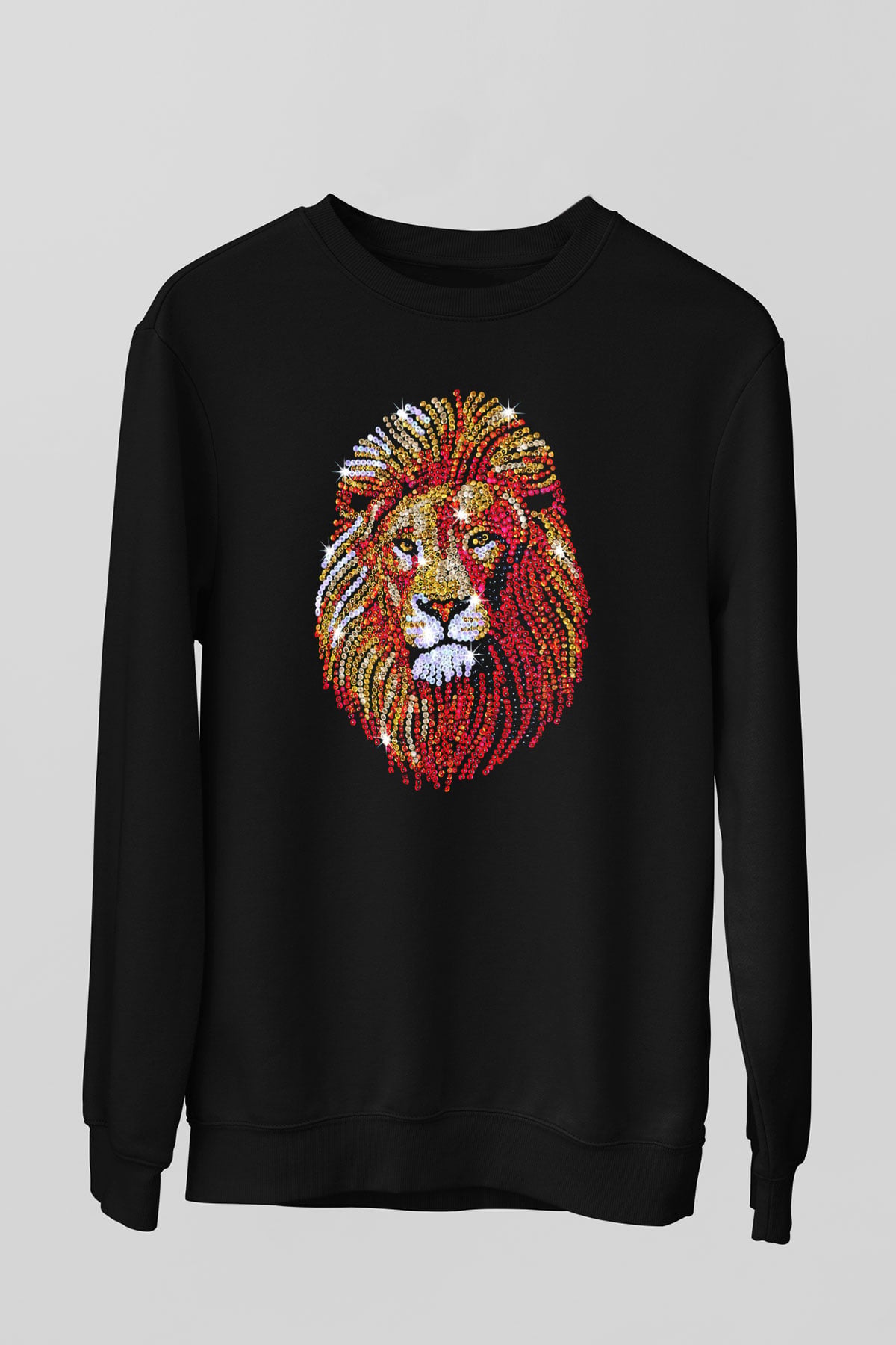 Aslan Siyah Unisex Sweatshirt