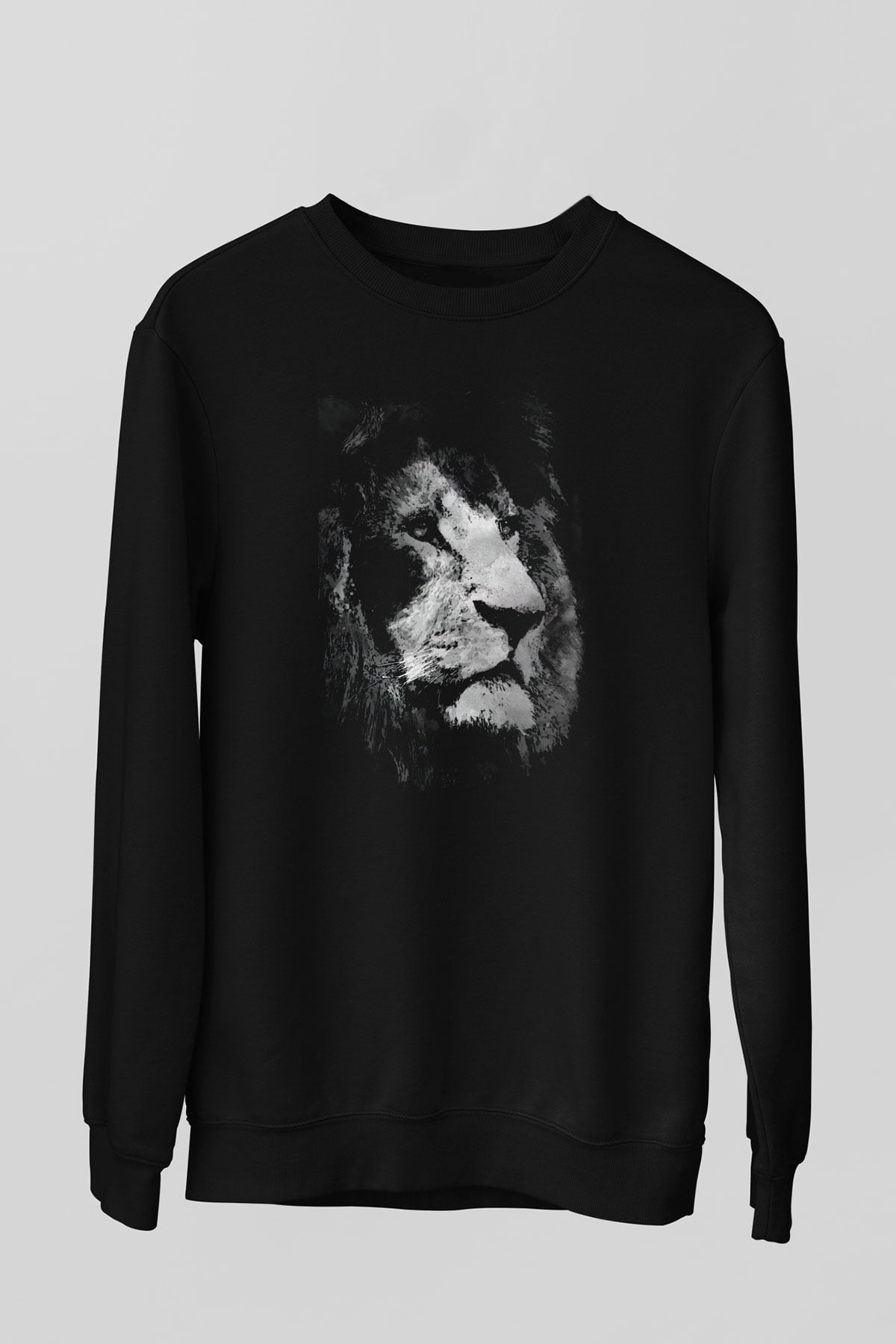 Aslan Siyah Unisex Sweatshirt