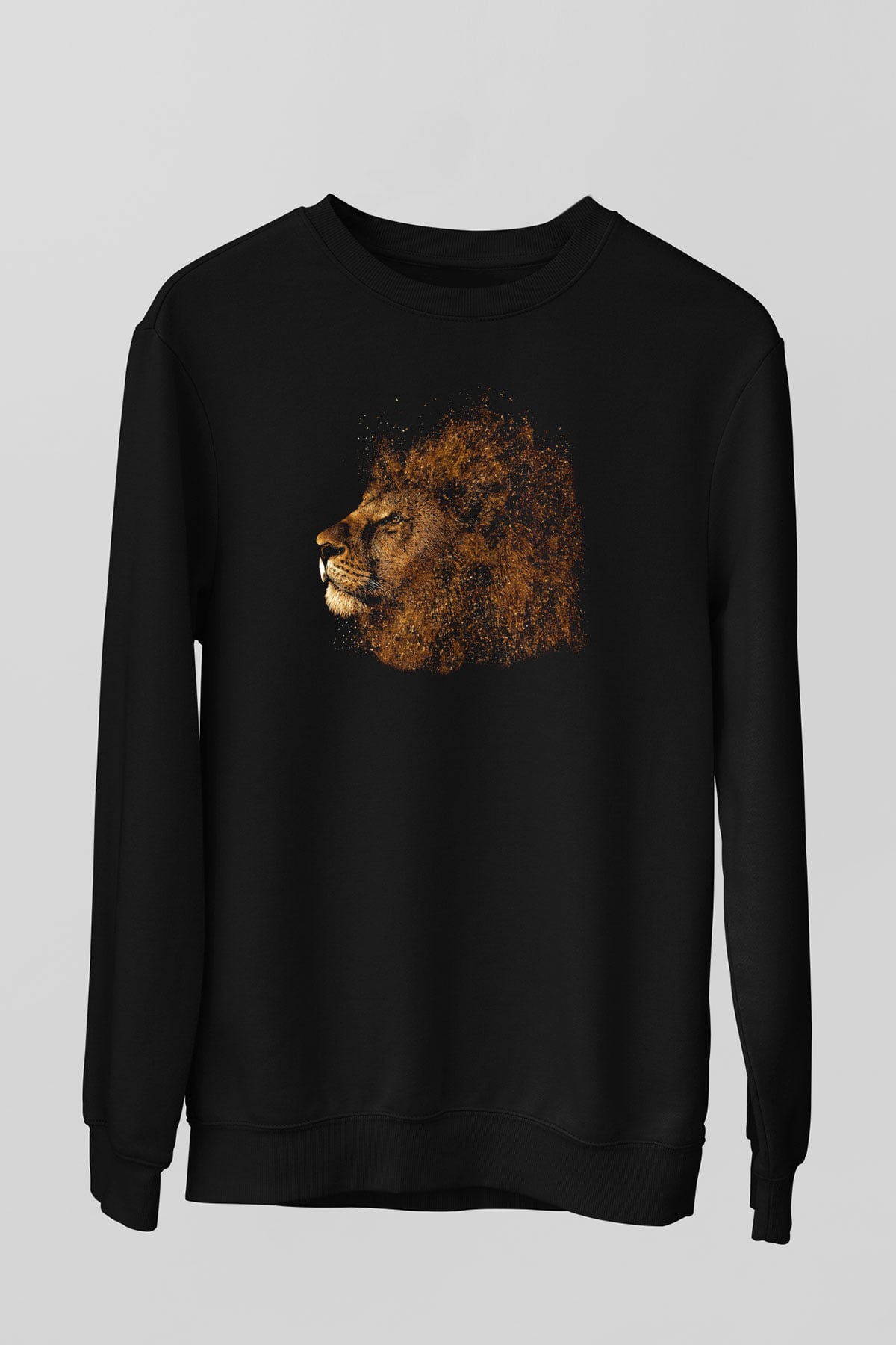 Aslan Siyah Unisex Sweatshirt
