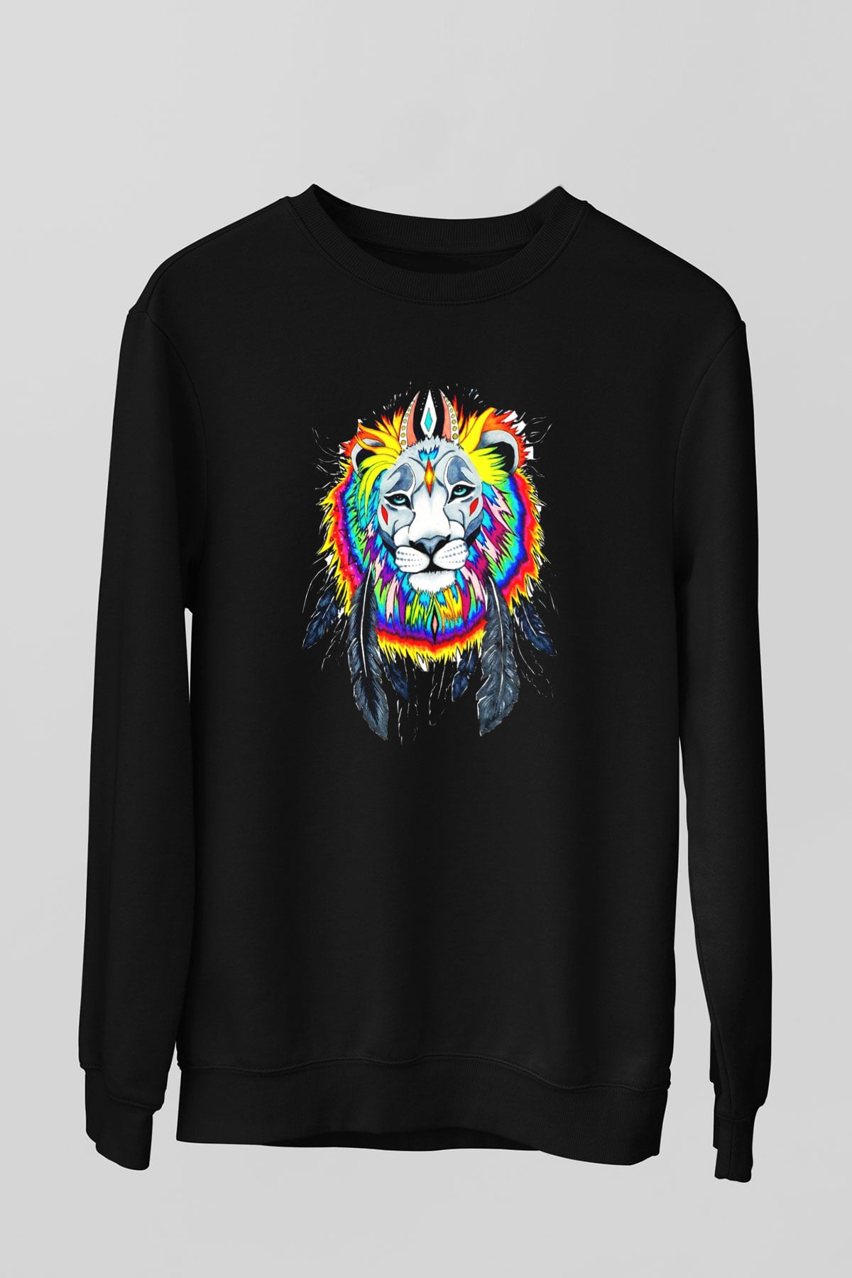 Aslan Siyah Unisex Sweatshirt
