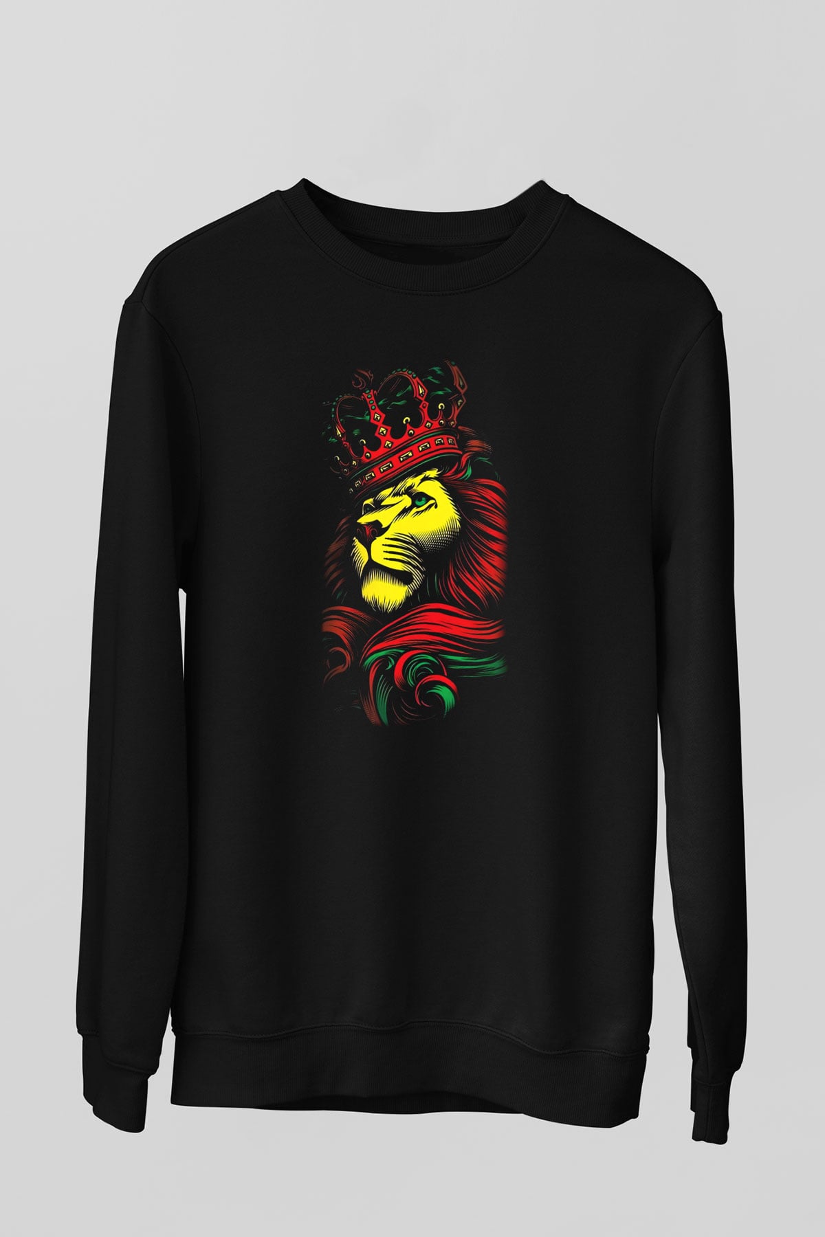 Aslan Siyah Unisex Sweatshirt