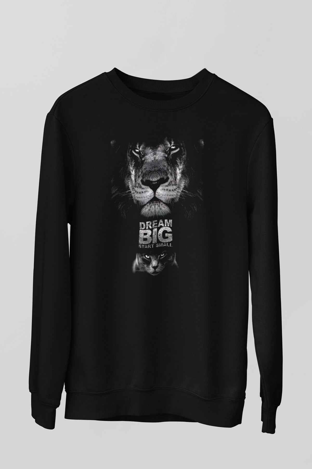 Aslan Siyah Unisex Sweatshirt