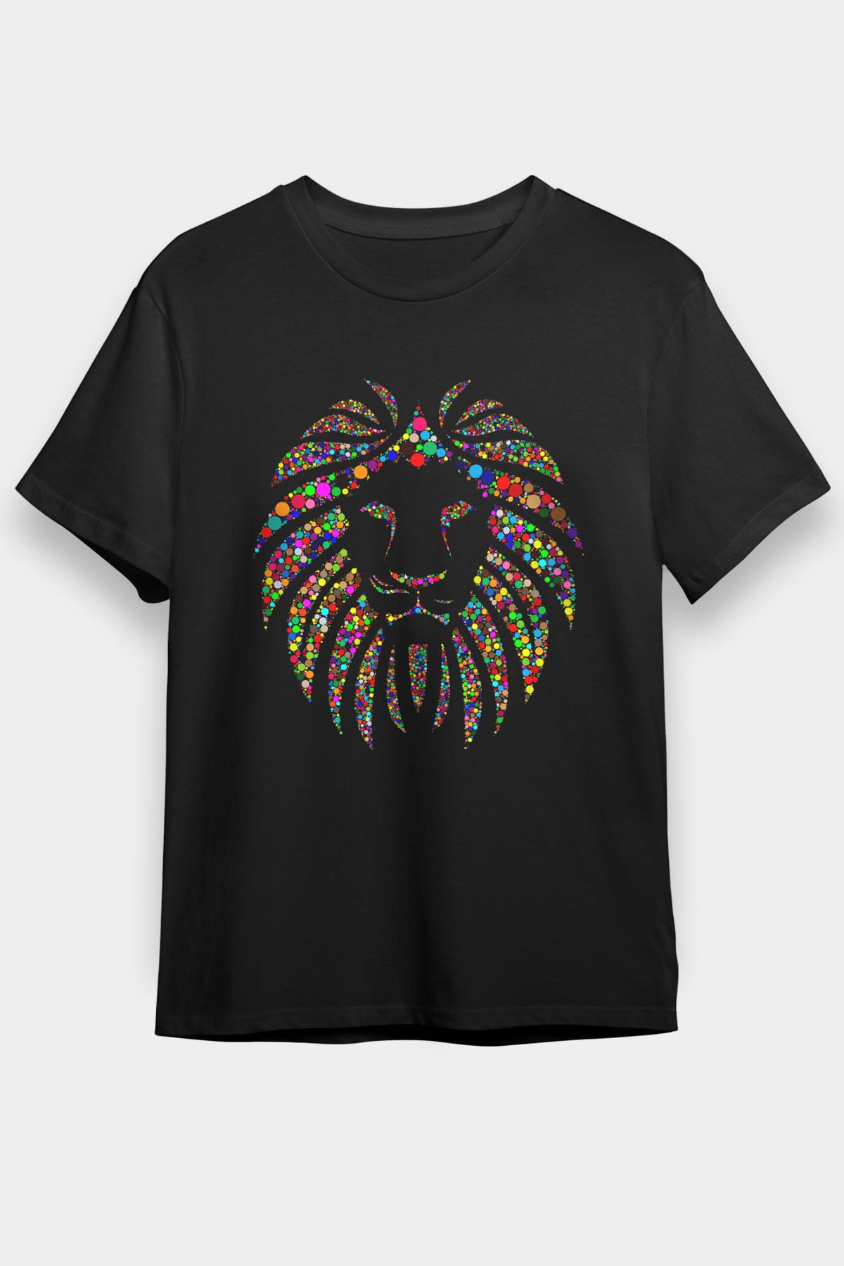 Aslan Siyah Unisex Tişört T-Shirt - TişörtFabrikası