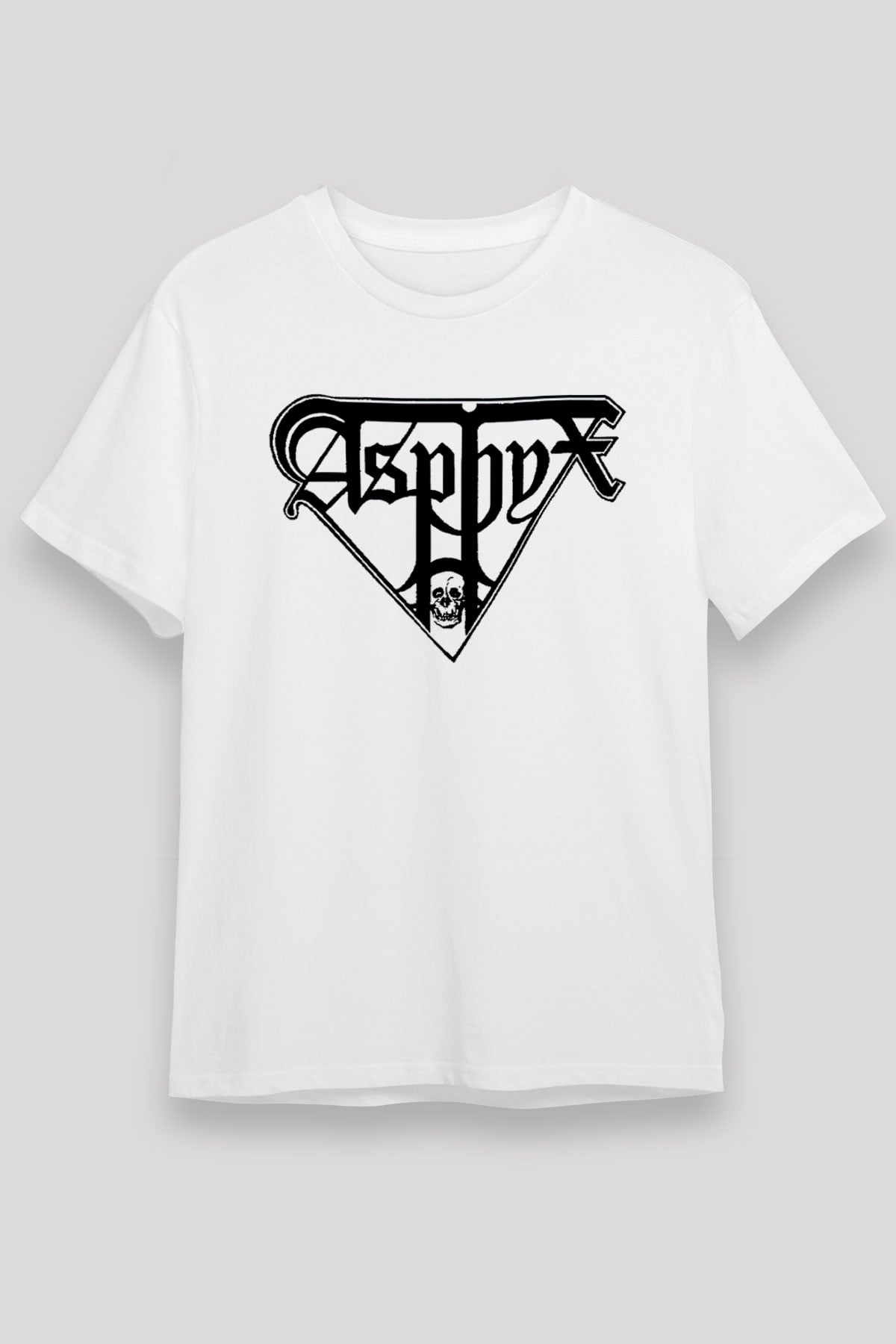 Asphyx Baskılı Unisex Beyaz Tişört - Tshirt