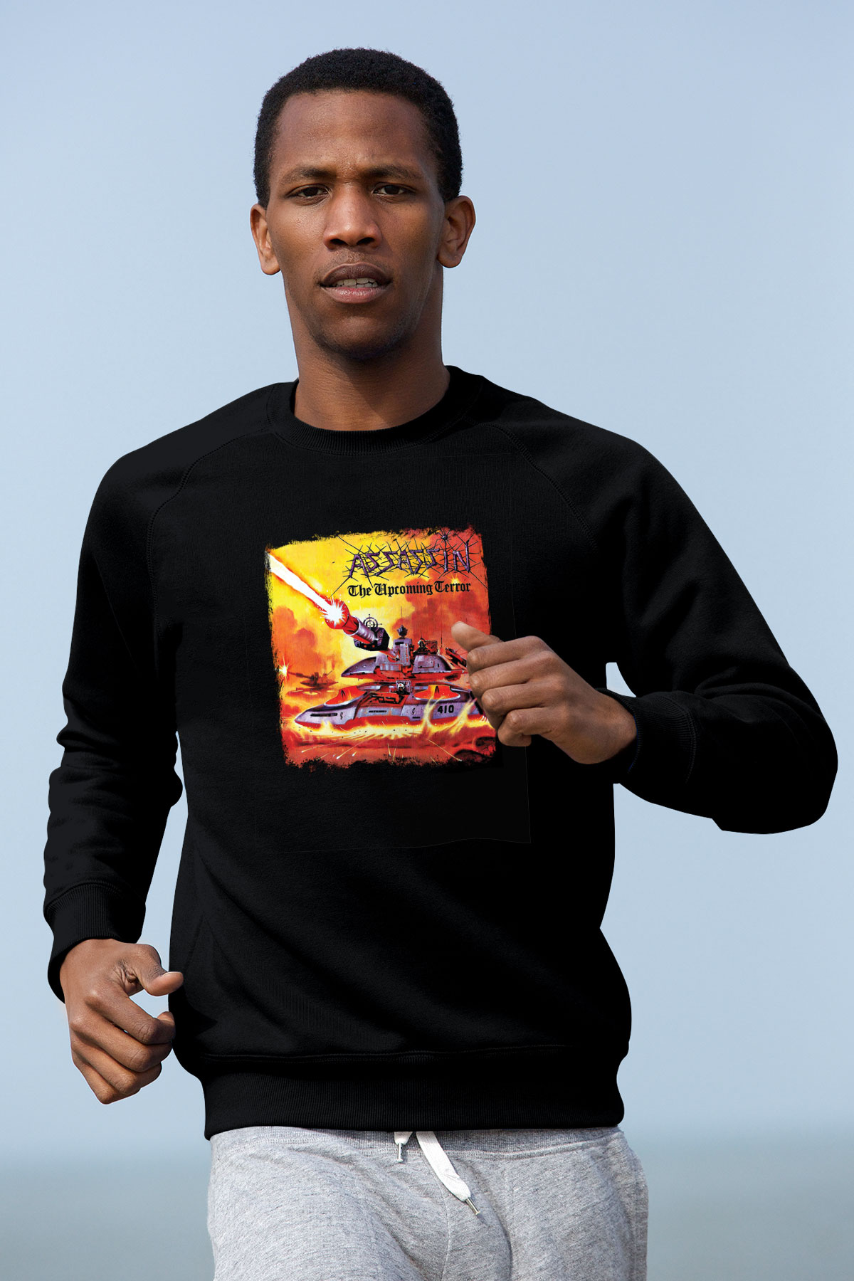Assassin Baskılı Unisex Siyah Sweatshirt