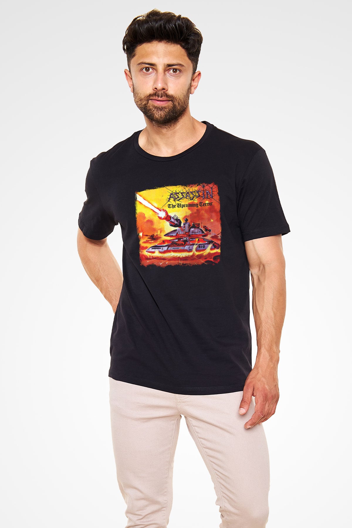 Assassin Baskılı Unisex Siyah Tişört