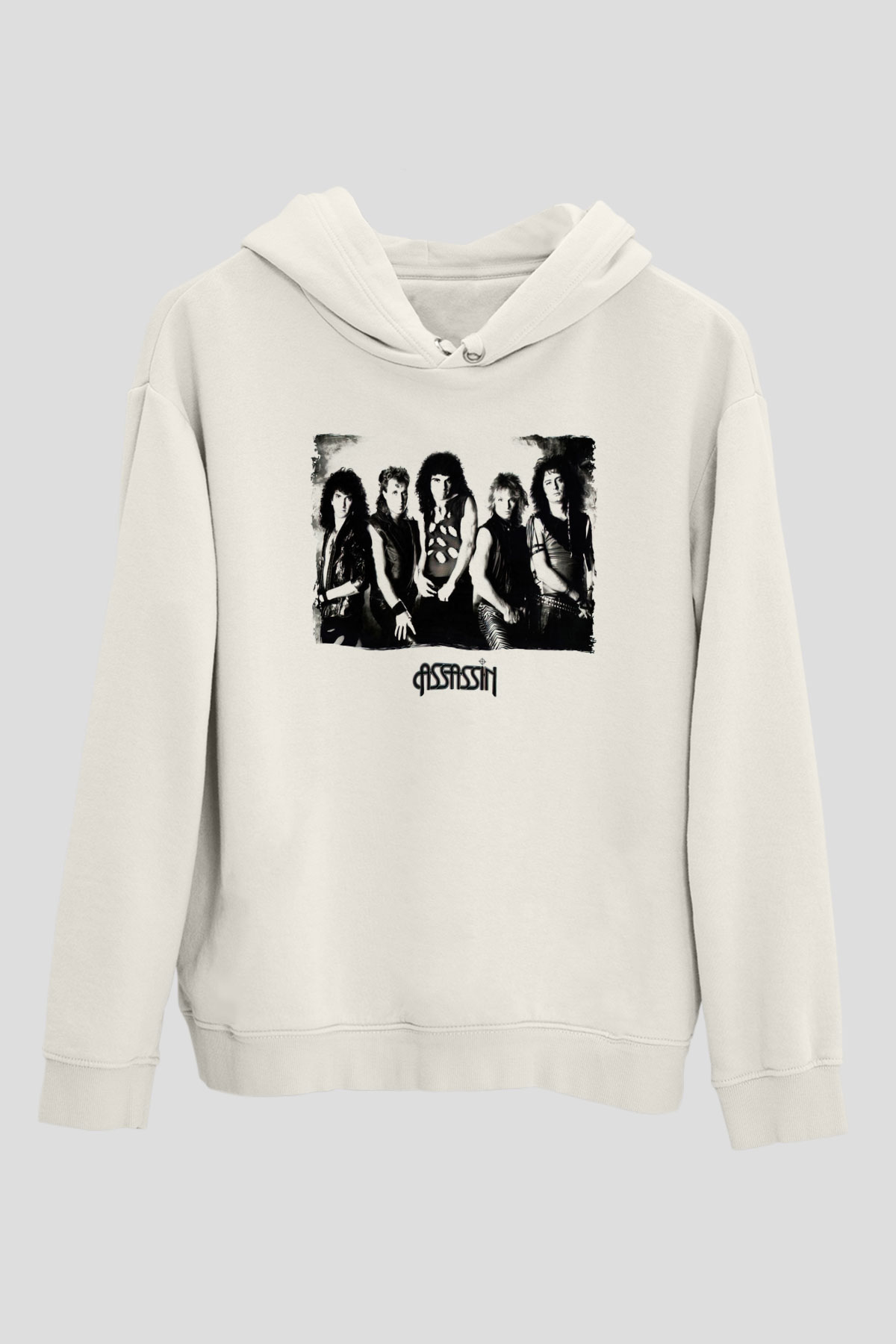 Assassin Beyaz Unisex Kapüşonlu Sweatshirt