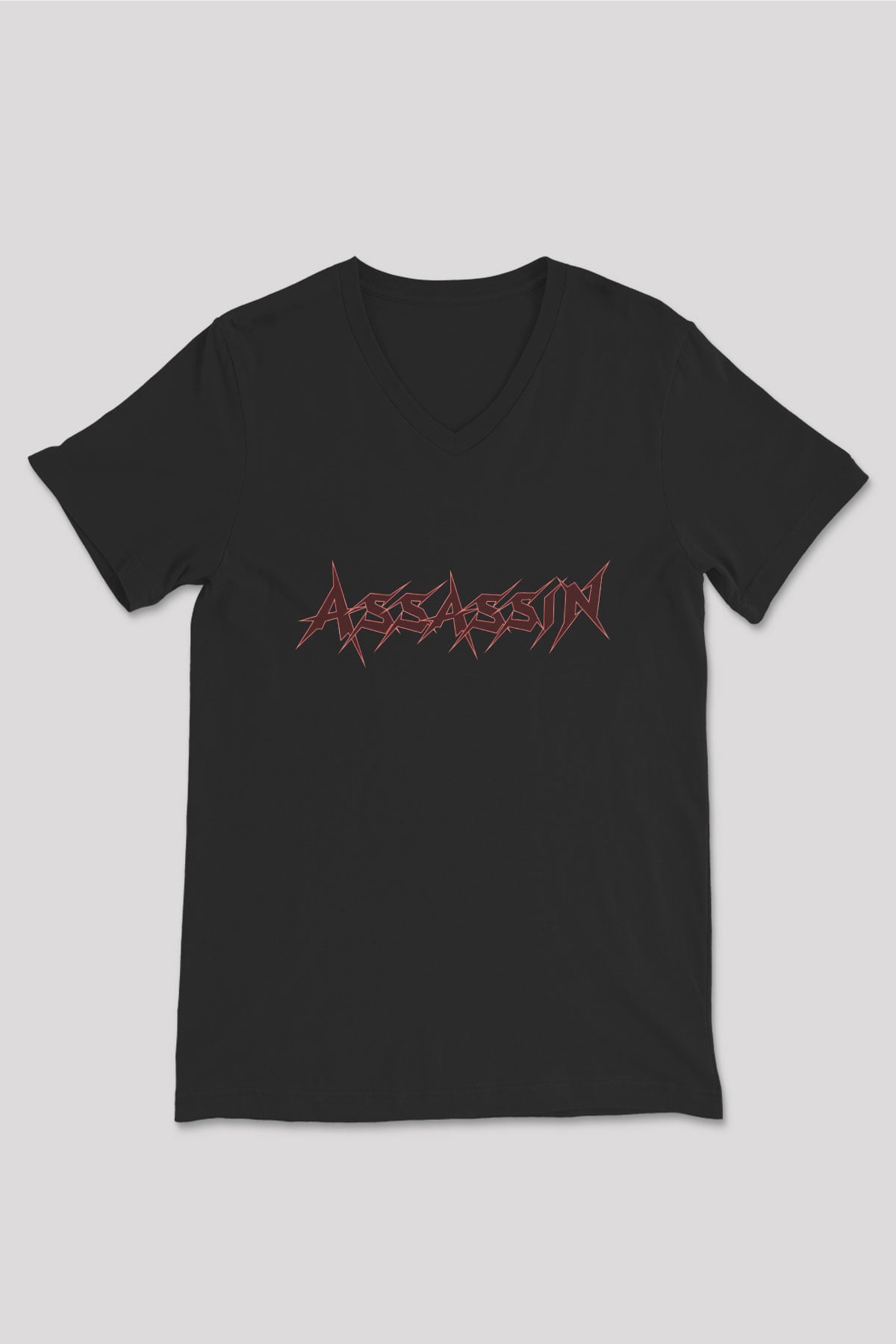 Assassin Siyah Unisex V Yaka Tişört