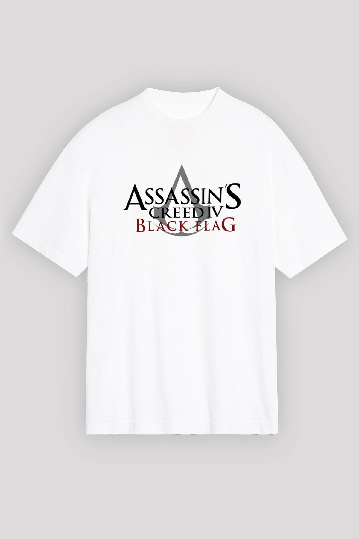 Assassin's Creed Beyaz Unisex Oversize Tişört T-Shirt