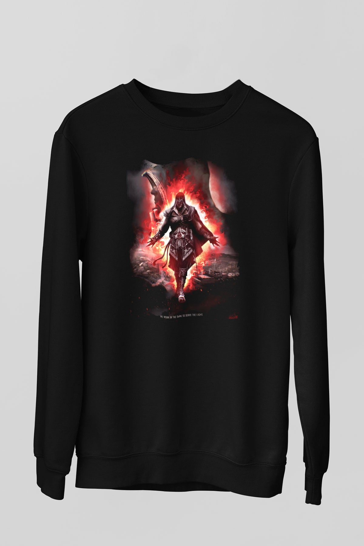 Assassin's Creed Siyah Unisex Sweatshirt