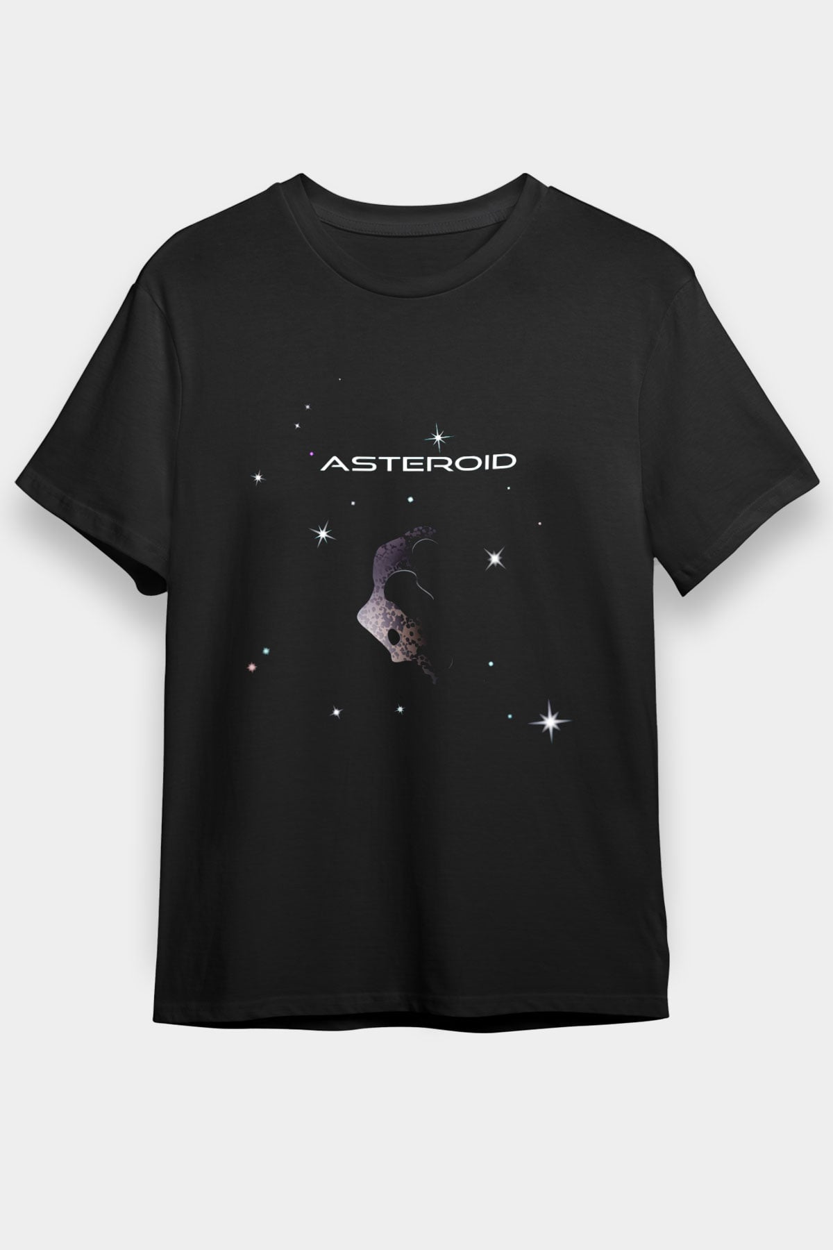 Asteroit Siyah Unisex Tişört T-Shirt - TişörtFabrikası