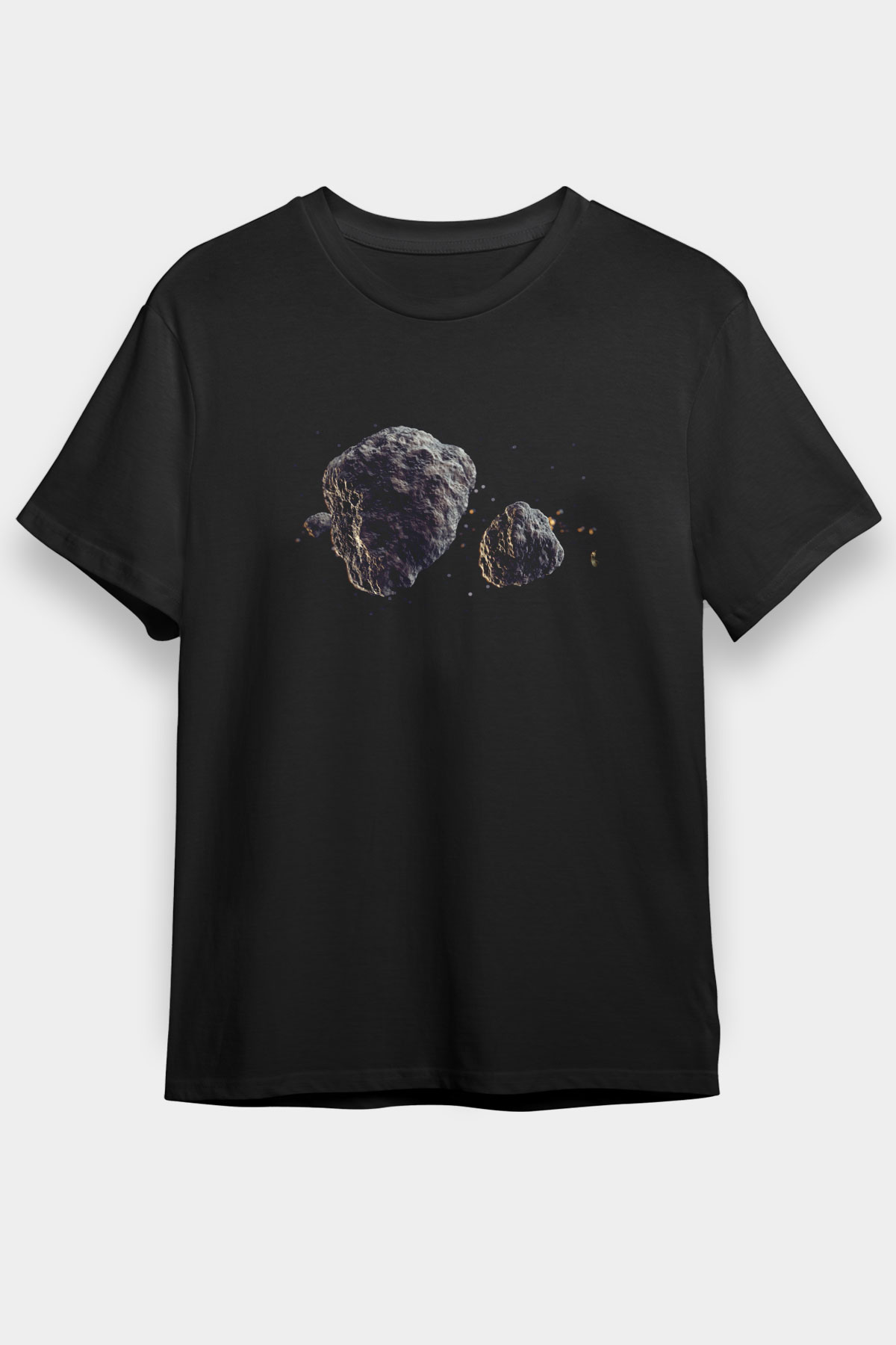 Asteroit Siyah Unisex Tişört T-Shirt - TişörtFabrikası