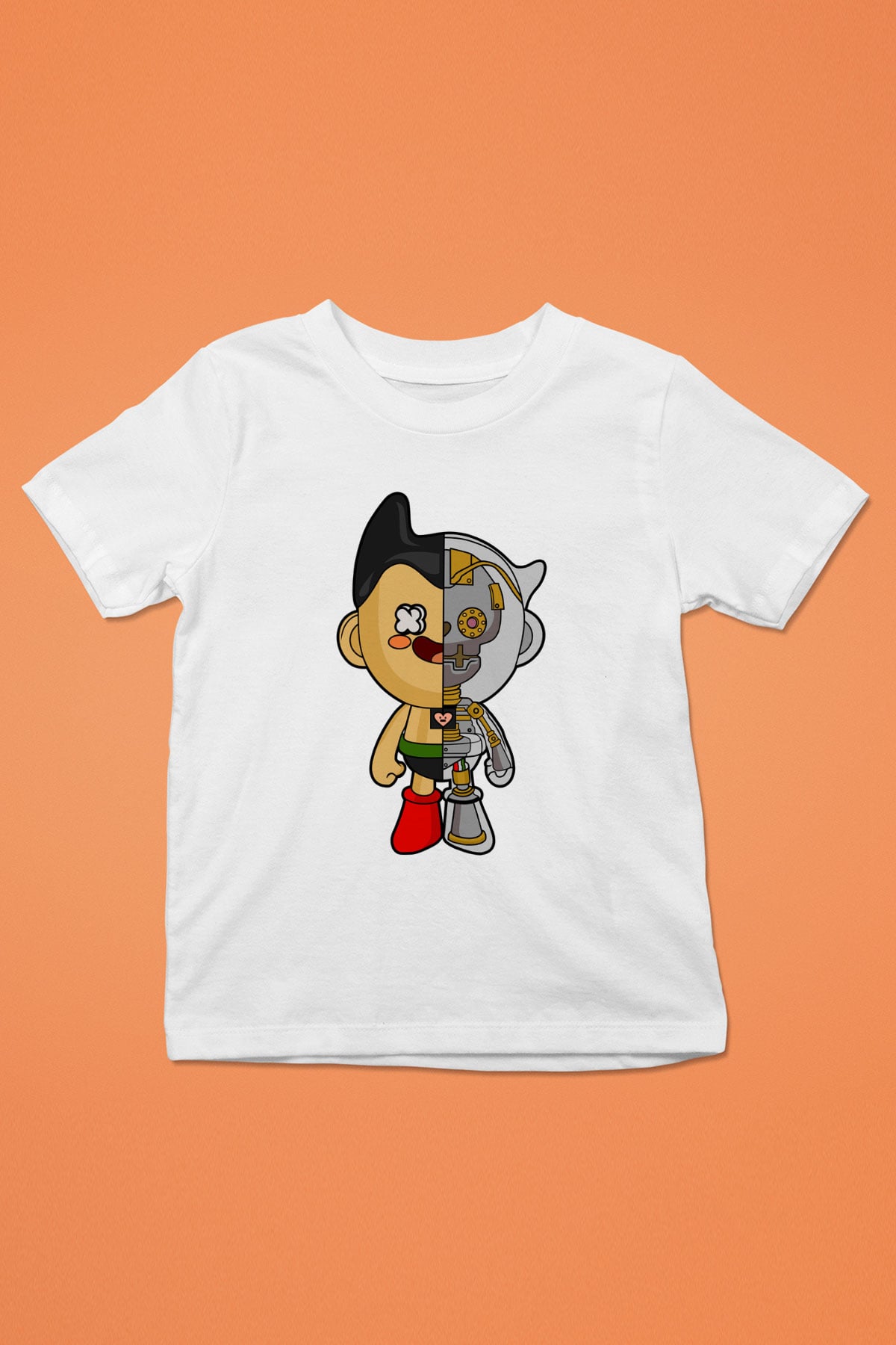 Astroboy Baskılı Unisex Beyaz Çocuk Tişört
