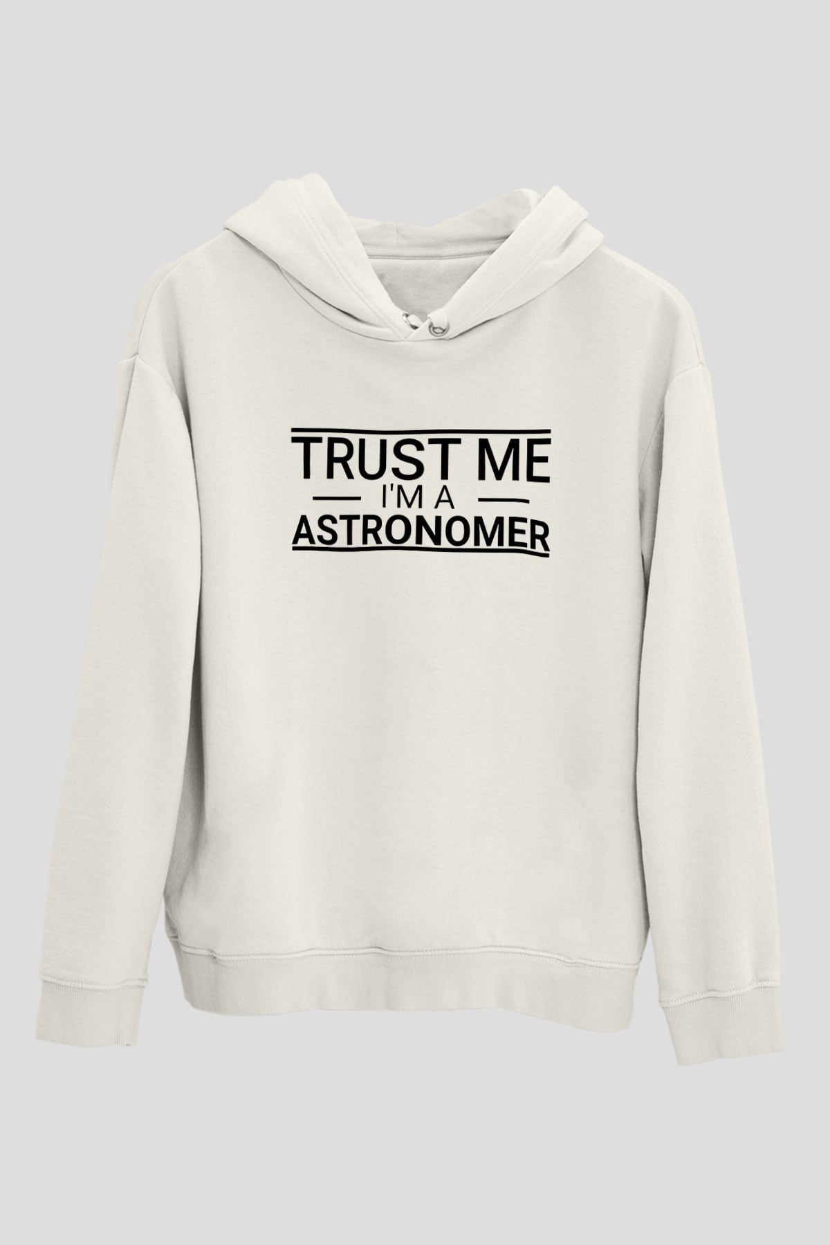 Astrofizikçi Beyaz Unisex Kapüşonlu Sweatshirt