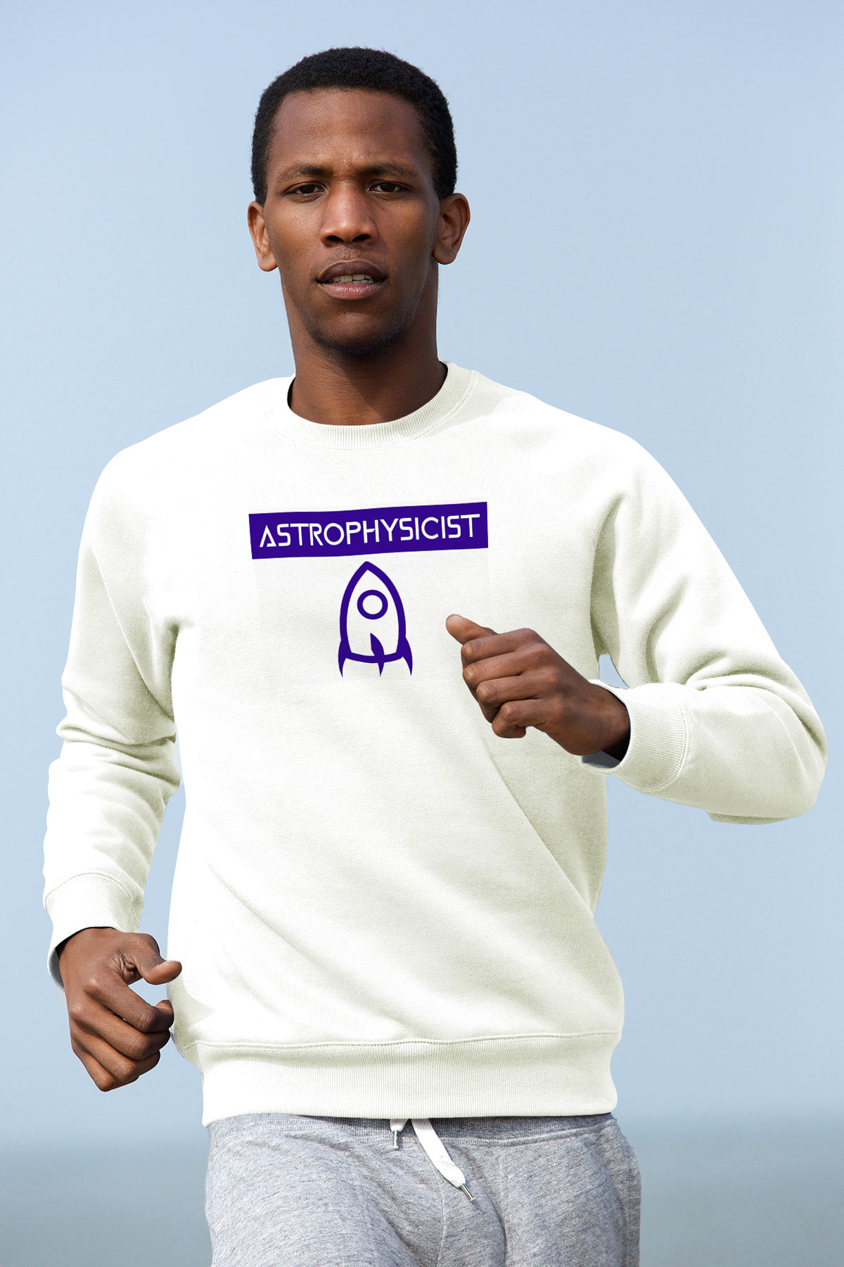 Astrofizikçi Beyaz Unisex Sweatshirt