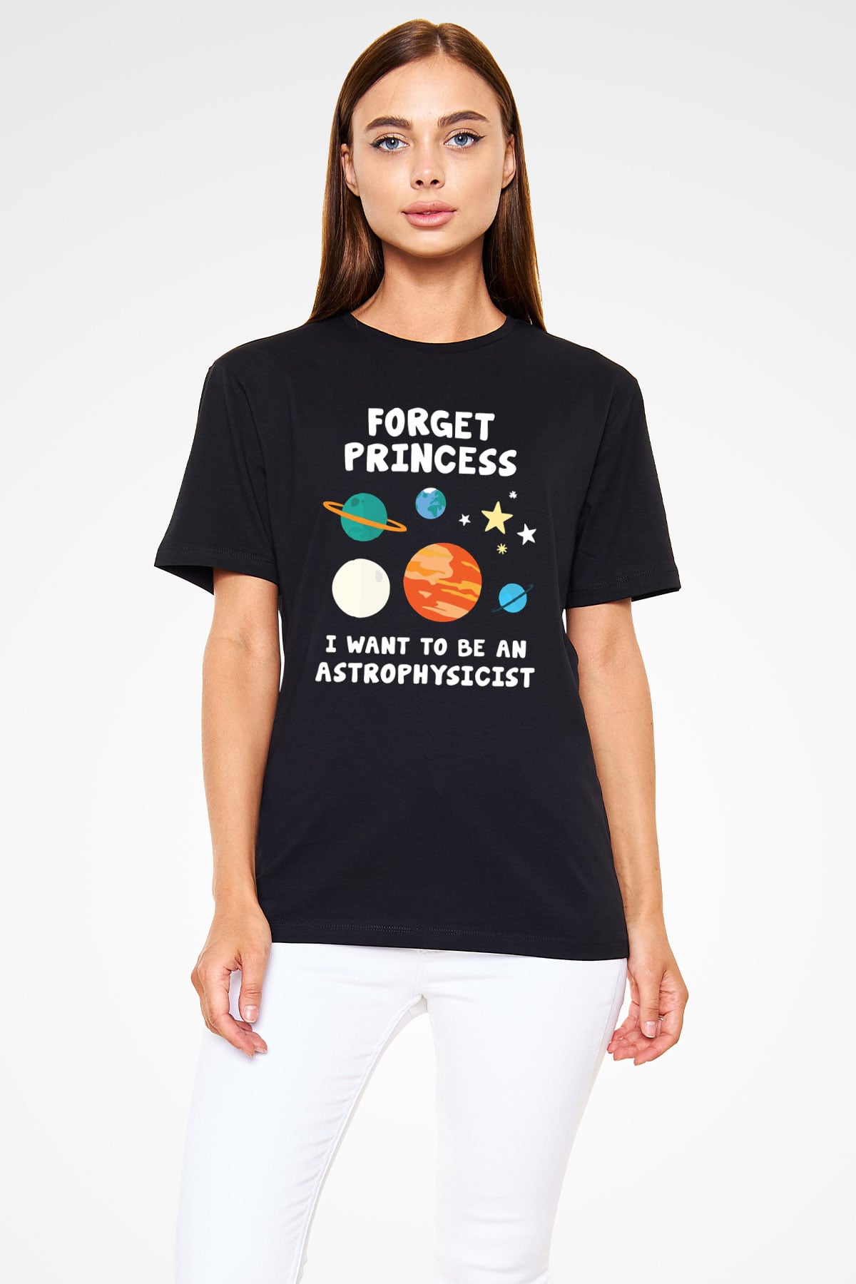 Astrofizikçi Siyah Unisex Tişört T-Shirt - TişörtFabrikası