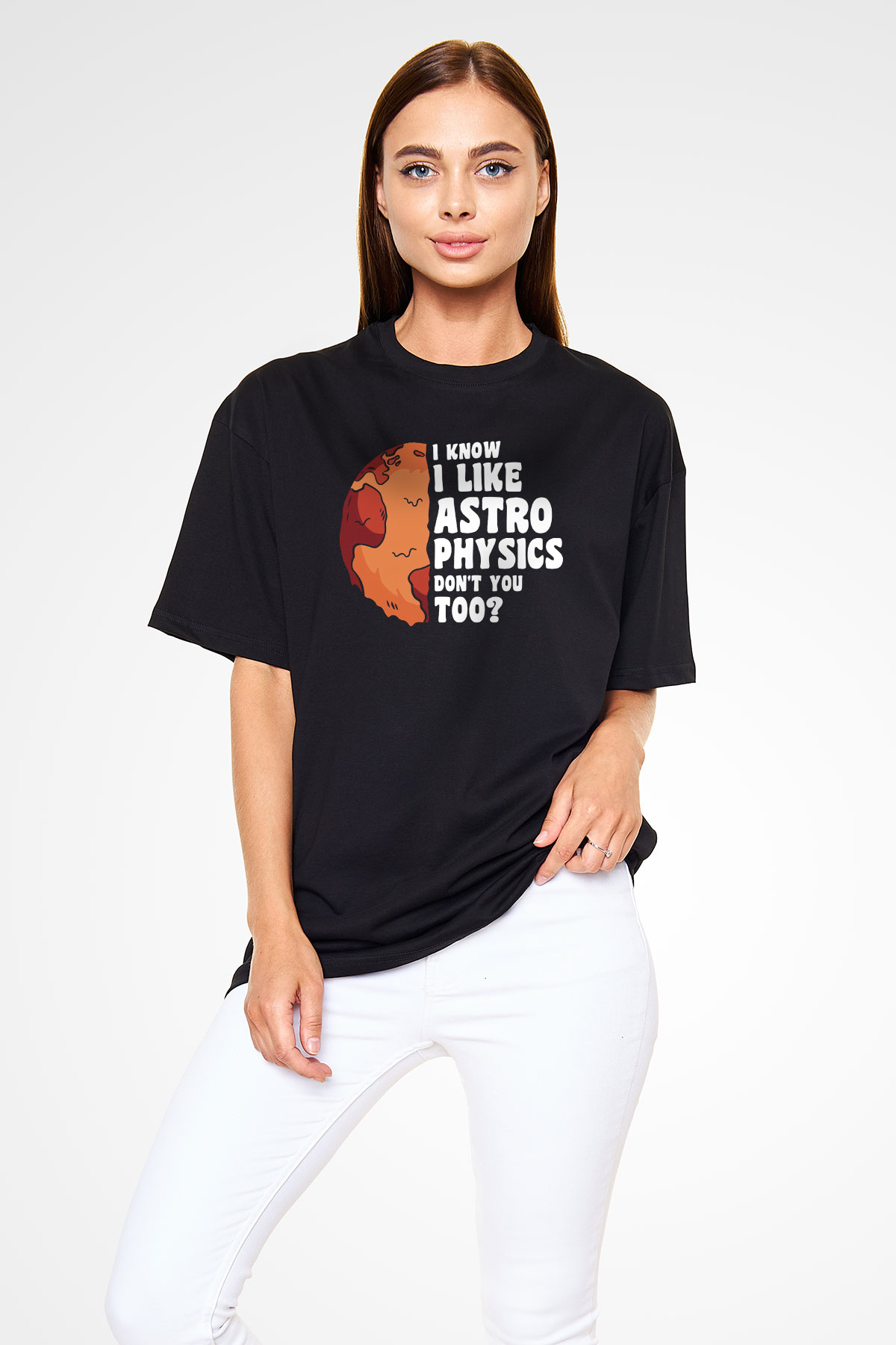 Astrofizikçi Siyah Unisex Tişört T-Shirt - TişörtFabrikası