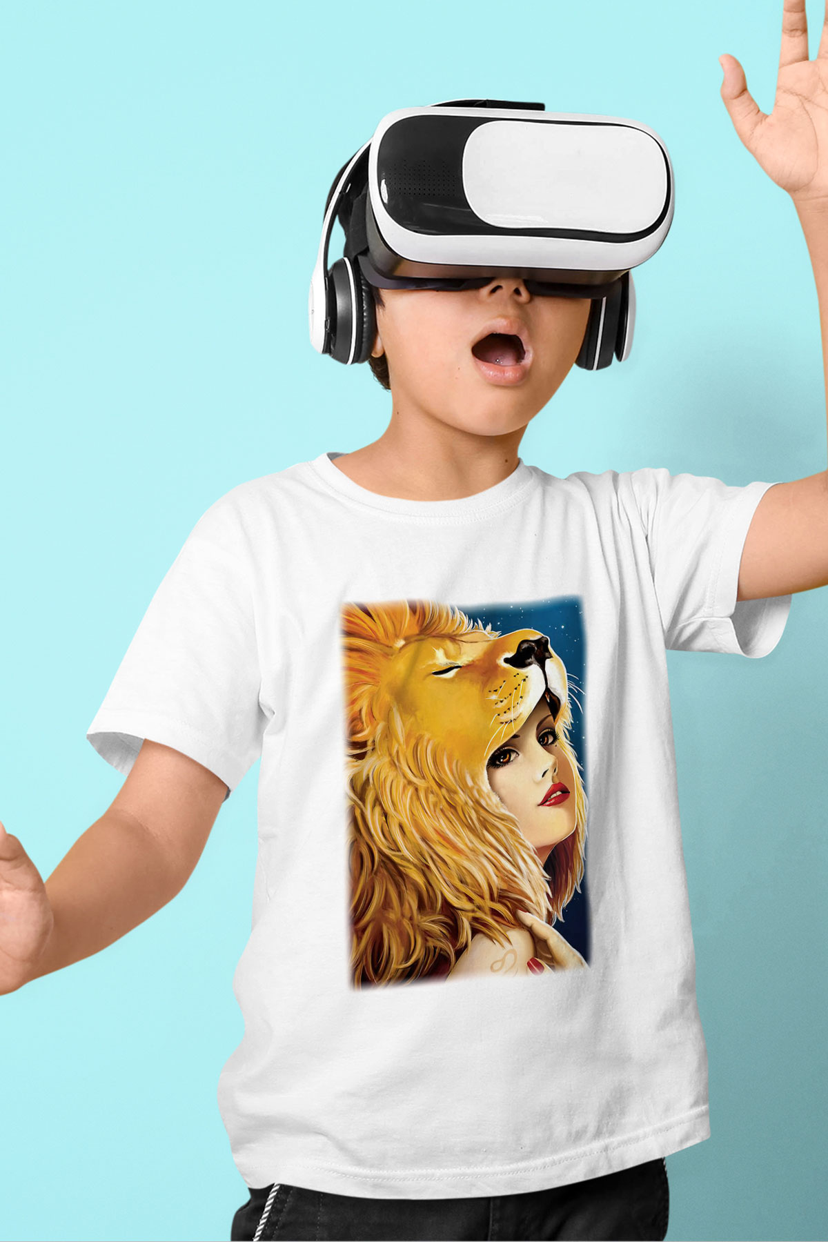 Astrolog Baskılı Beyaz Unisex Çocuk Tişört