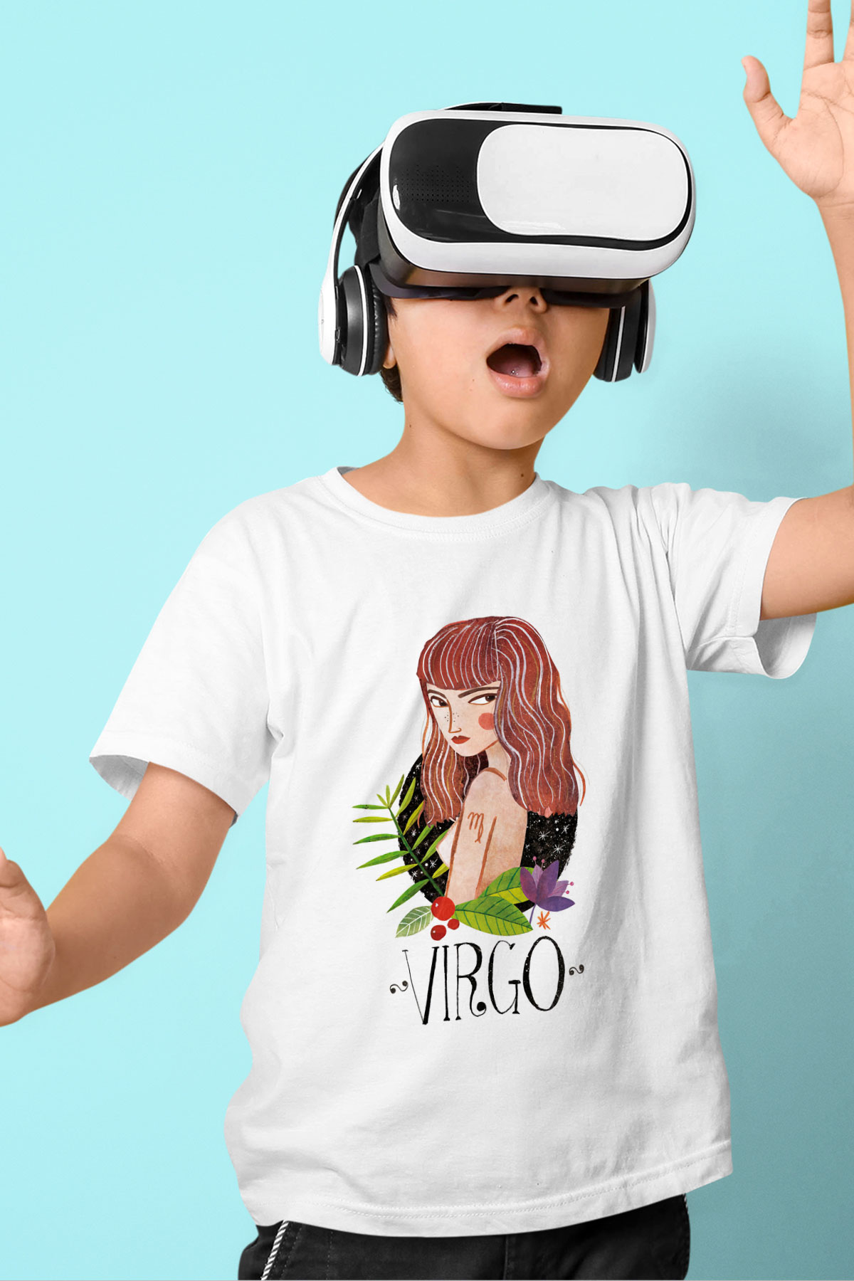 Astrolog Baskılı Beyaz Unisex Çocuk Tişört