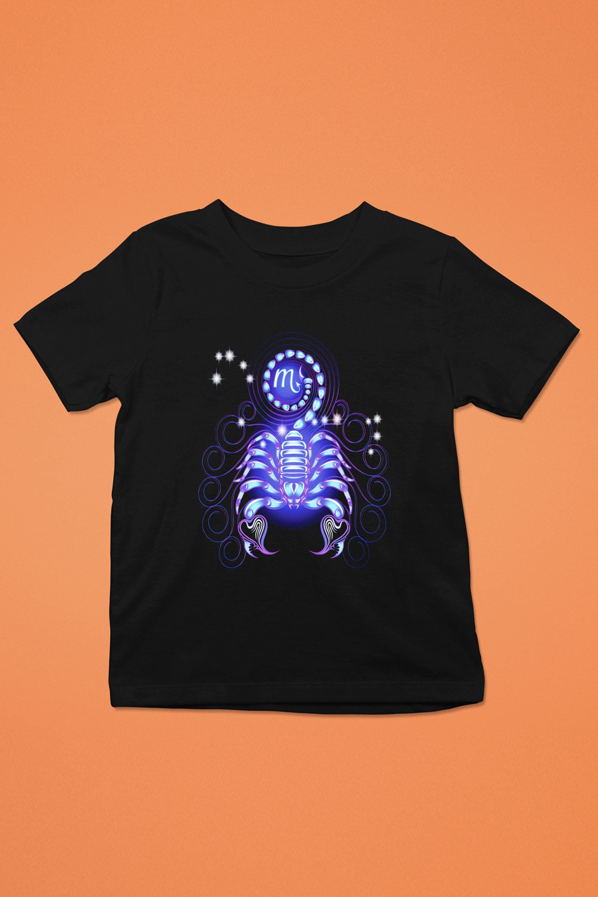 Astrolog Baskılı Siyah Unisex Çocuk Tişört