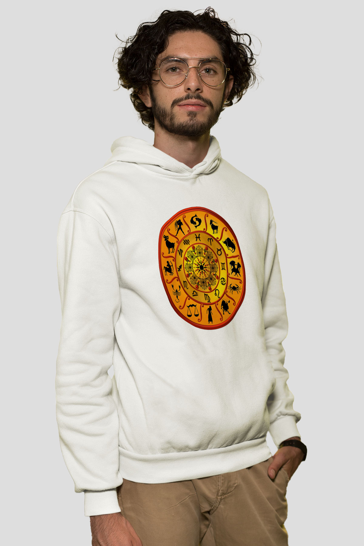 Astrolog Beyaz Unisex Hoodie