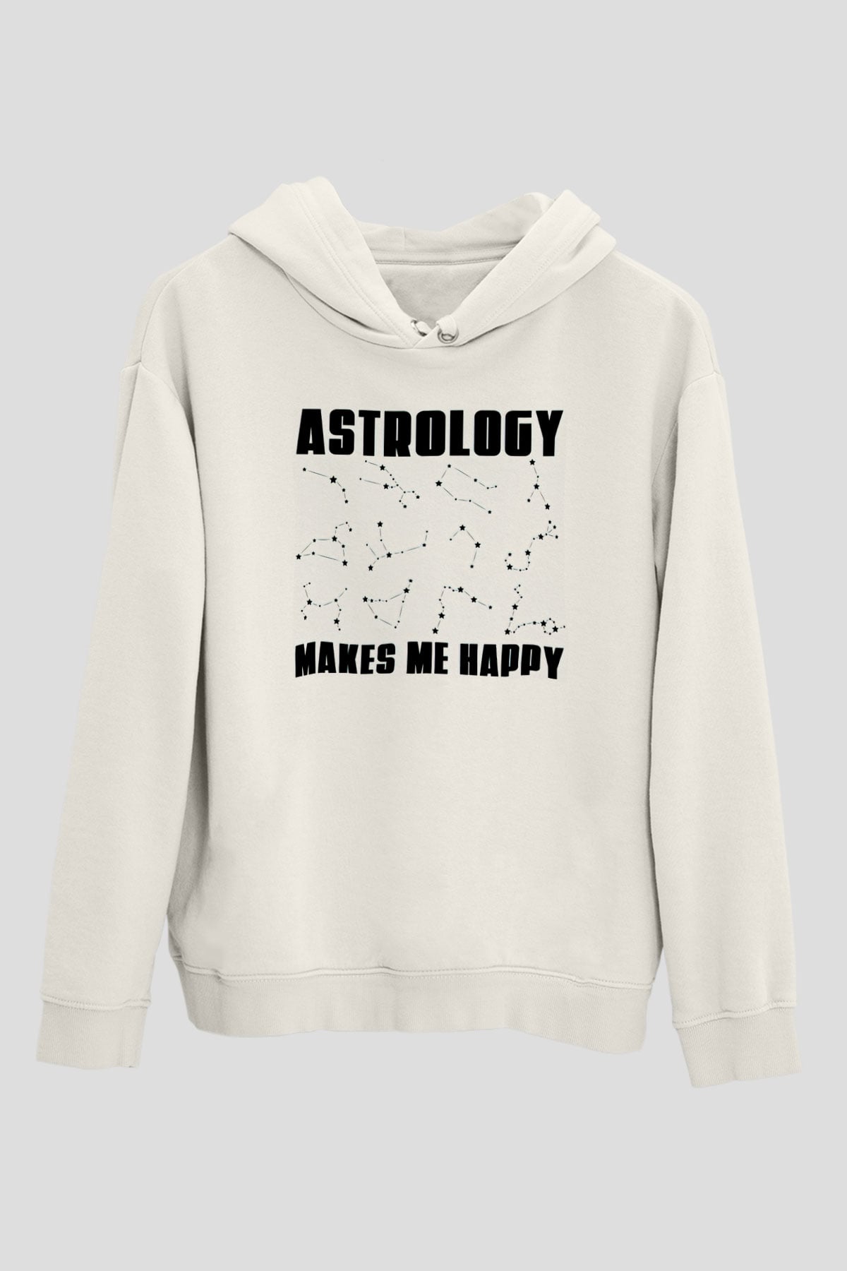 Astrolog Beyaz Unisex Kapüşonlu Sweatshirt