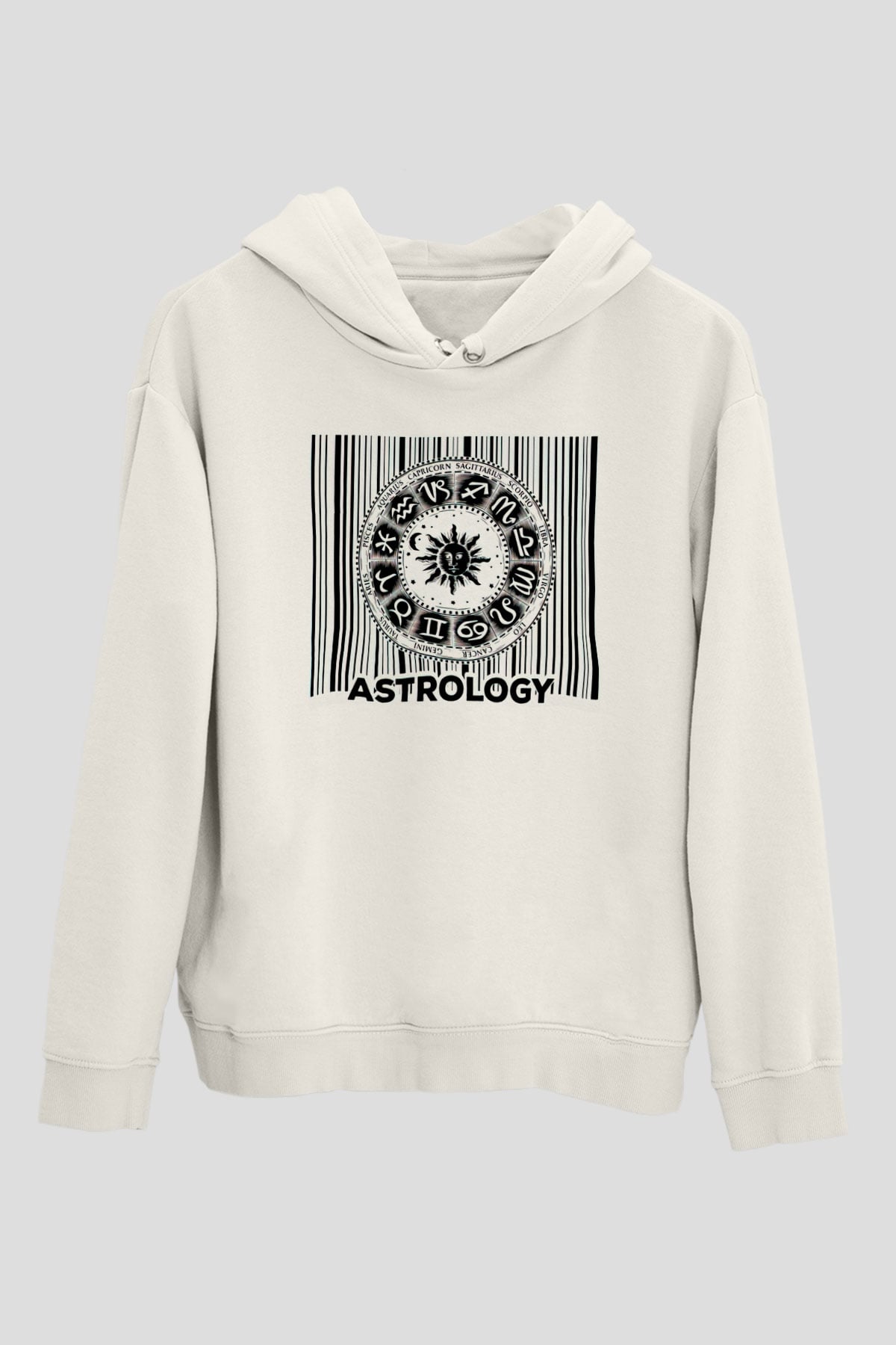 Astrolog Beyaz Unisex Kapüşonlu Sweatshirt