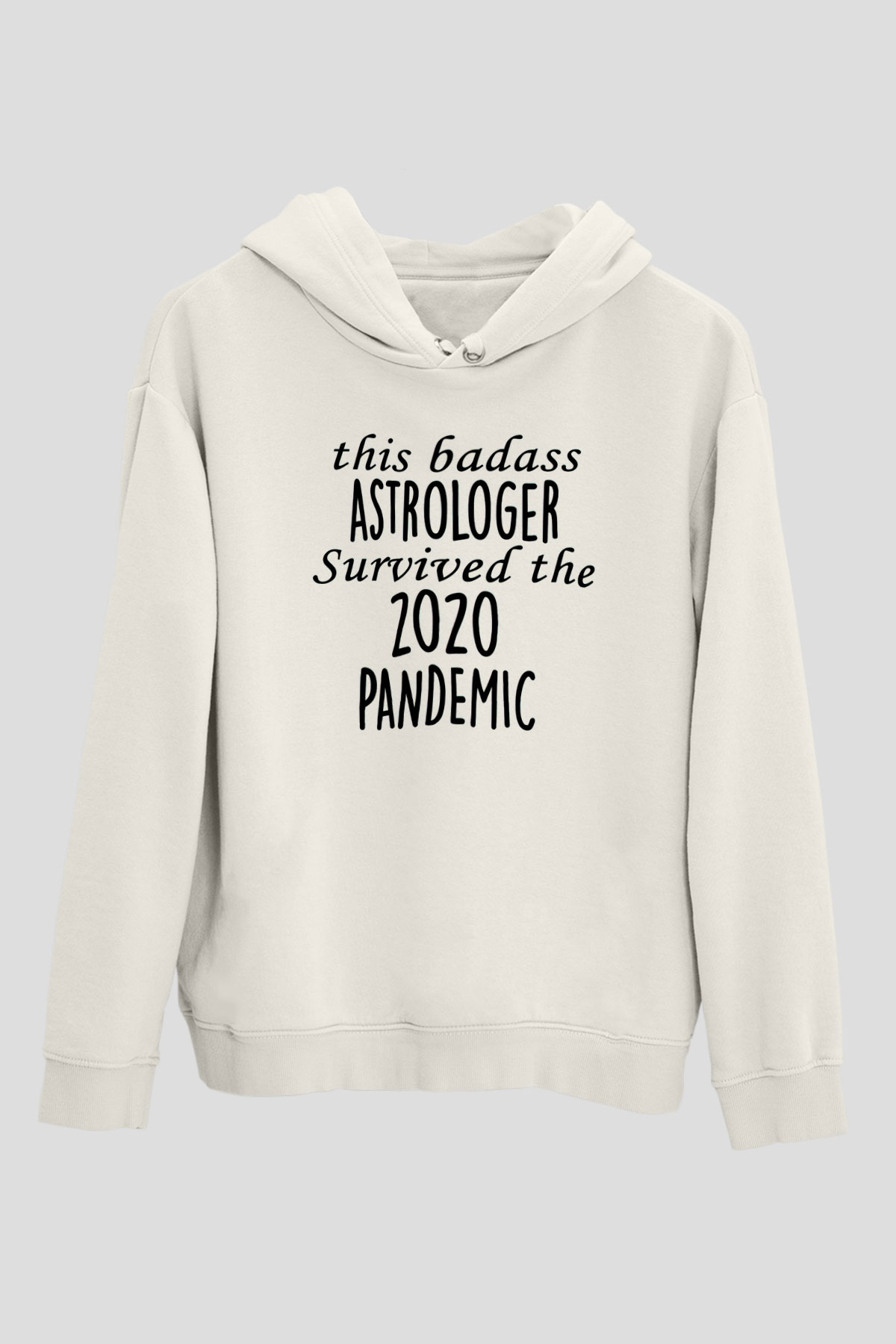 Astrolog Beyaz Unisex Kapüşonlu Sweatshirt