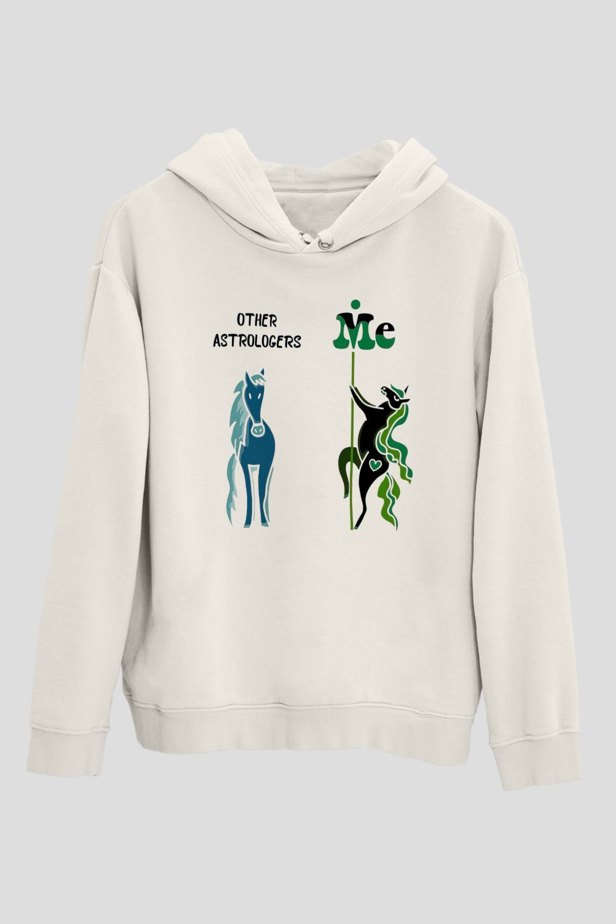 Astrolog Beyaz Unisex Kapüşonlu Sweatshirt
