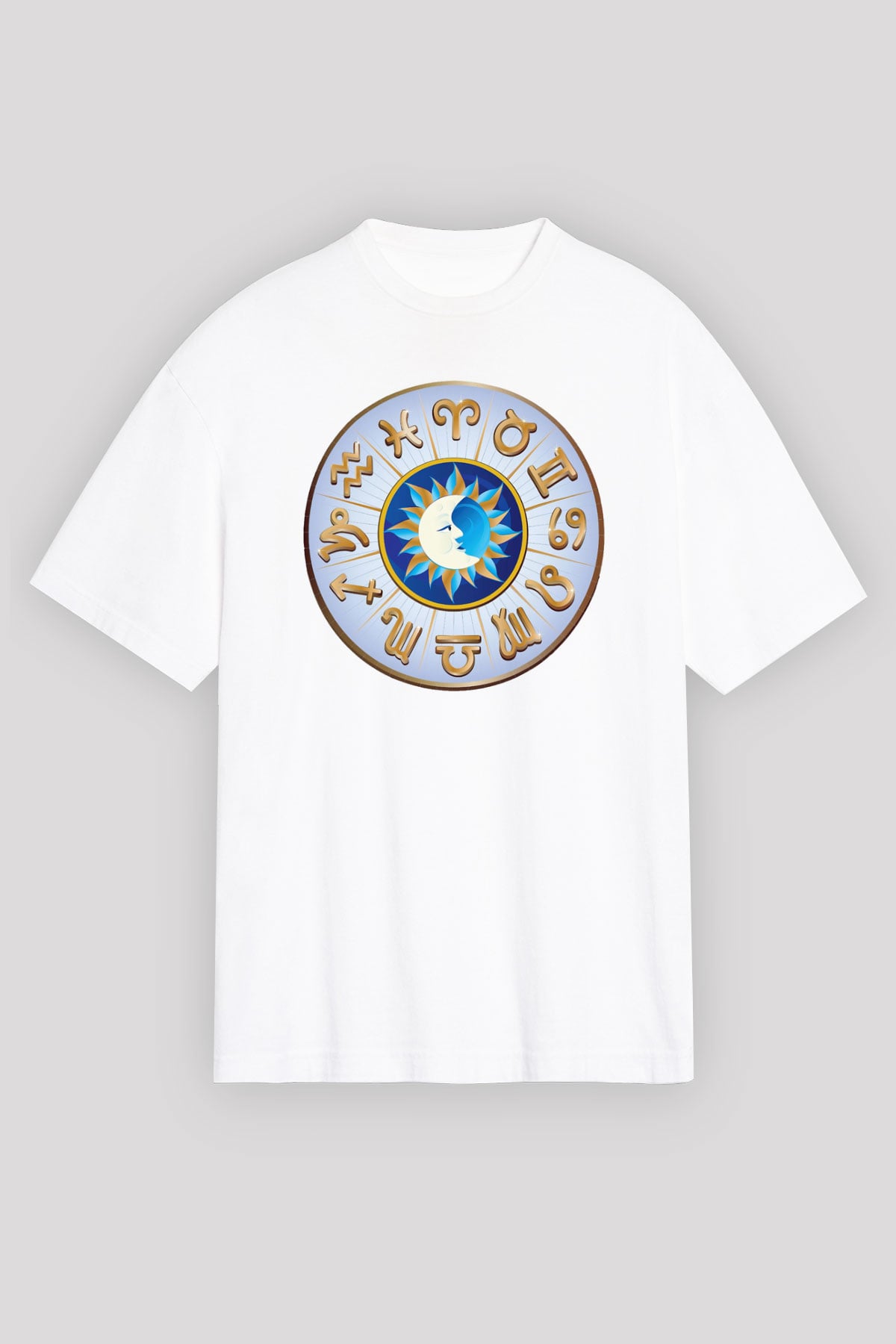 Astrolog Beyaz Unisex Oversize Tişört T-Shirt