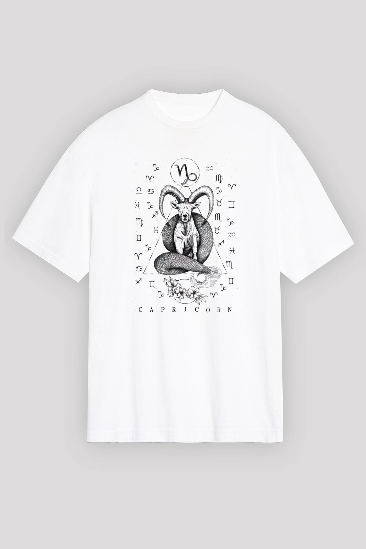Astrolog Beyaz Unisex Oversize Tişört T-Shirt