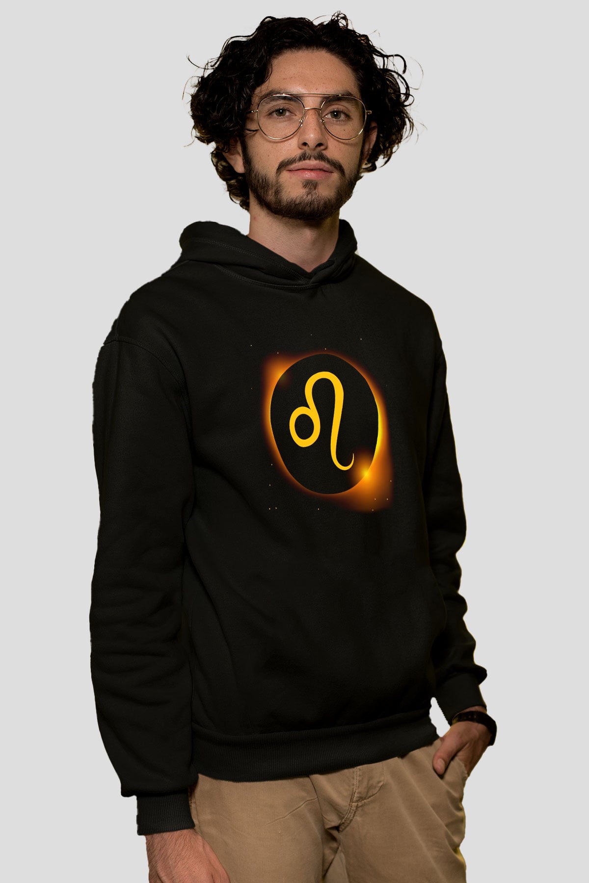 Astrolog Siyah Unisex Kapşonlu Sweatshirt