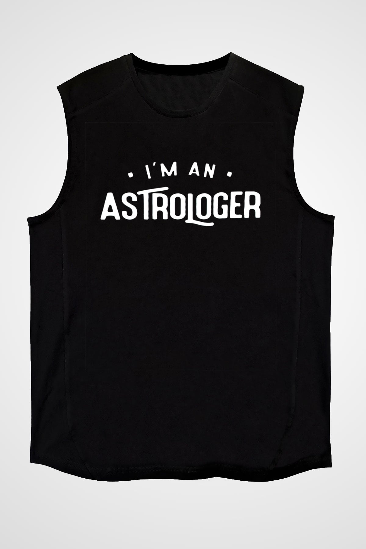 Astrolog Siyah Unisex Kolsuz Tişört